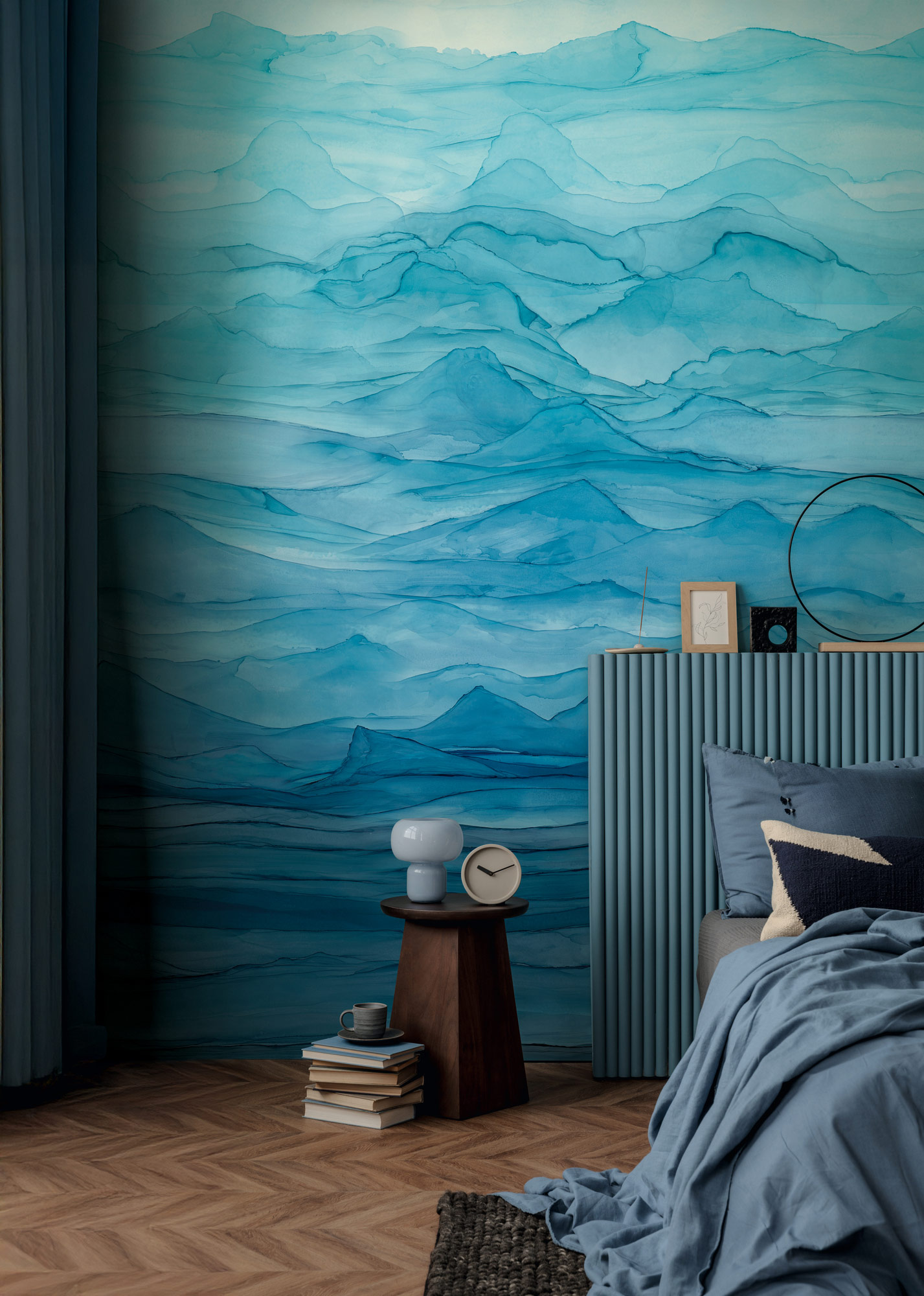 AS Fototapete The Wall 4 Abstrakt Blau 398181