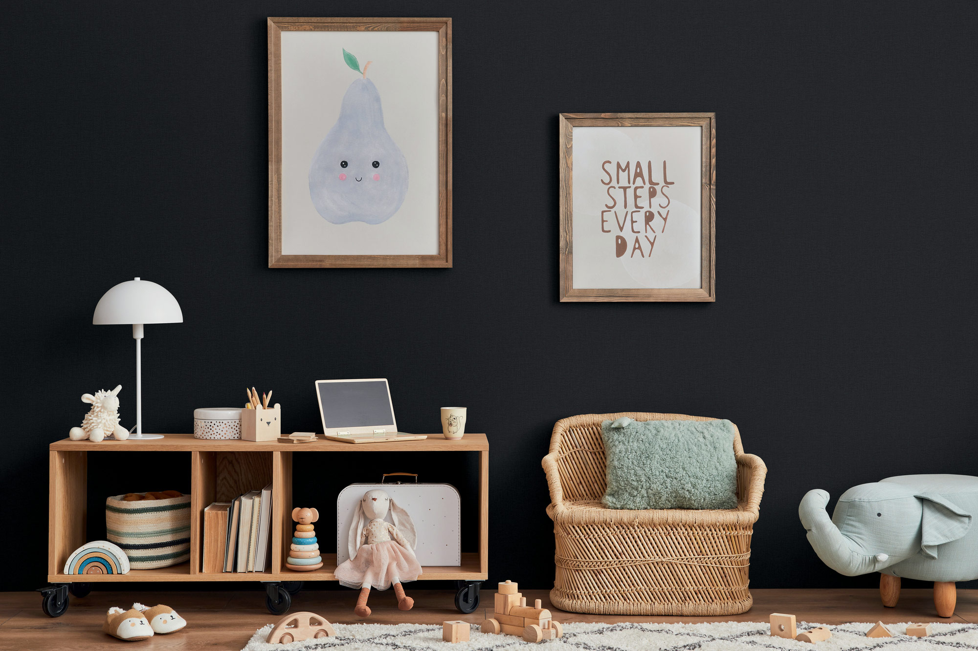 AS Vliestapete Kids Studio Unitapete Schwarz 791936