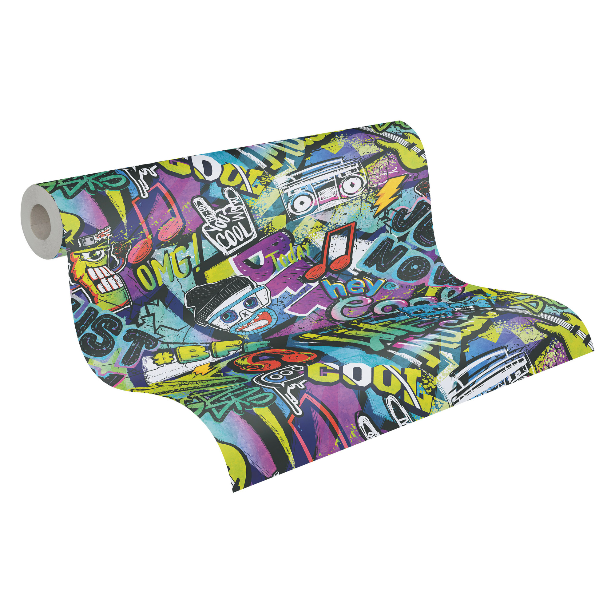 AS Vliestapete Lilly & Luis Graffiti Bunt 771421