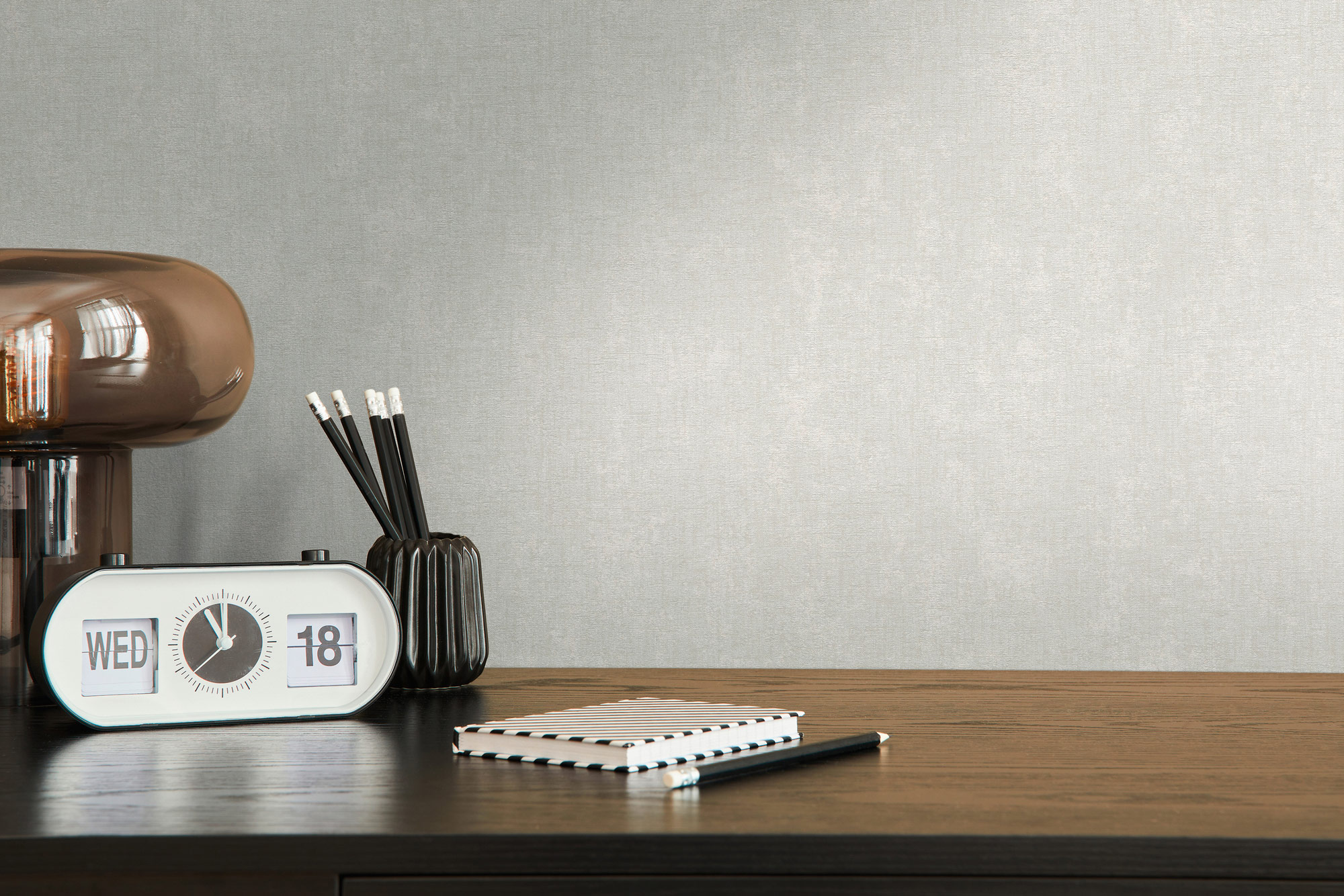 AS Vliestapete Casual Living Grau Uni 393393