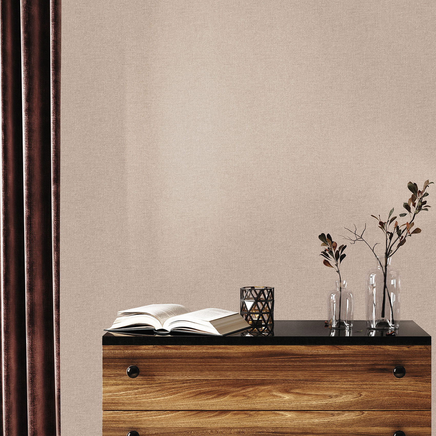 Hohenberger Vliestapete Artist Collage Uni Rose 27273