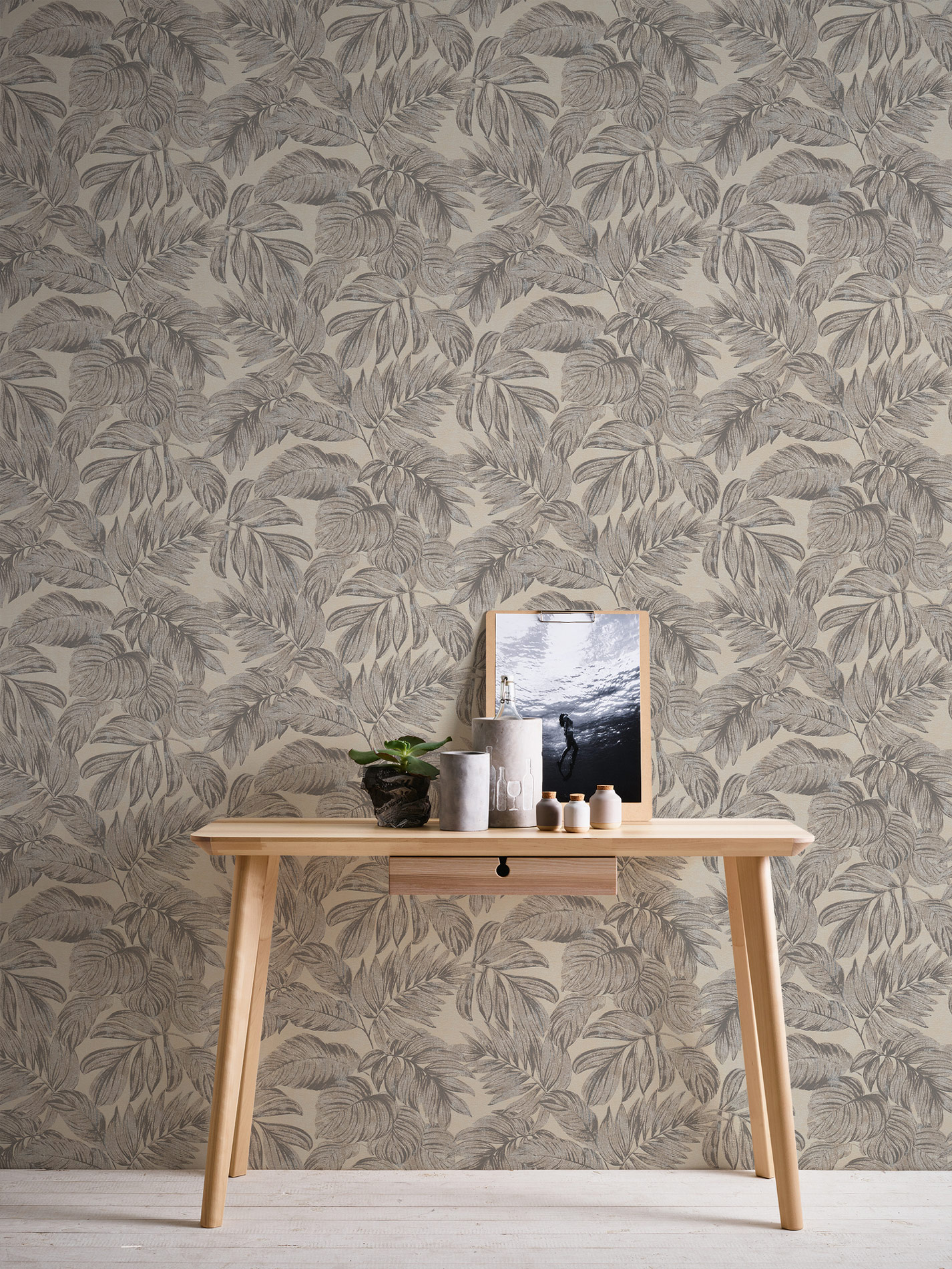 AS Vliestapete Casual Living Braun Blätter 393402