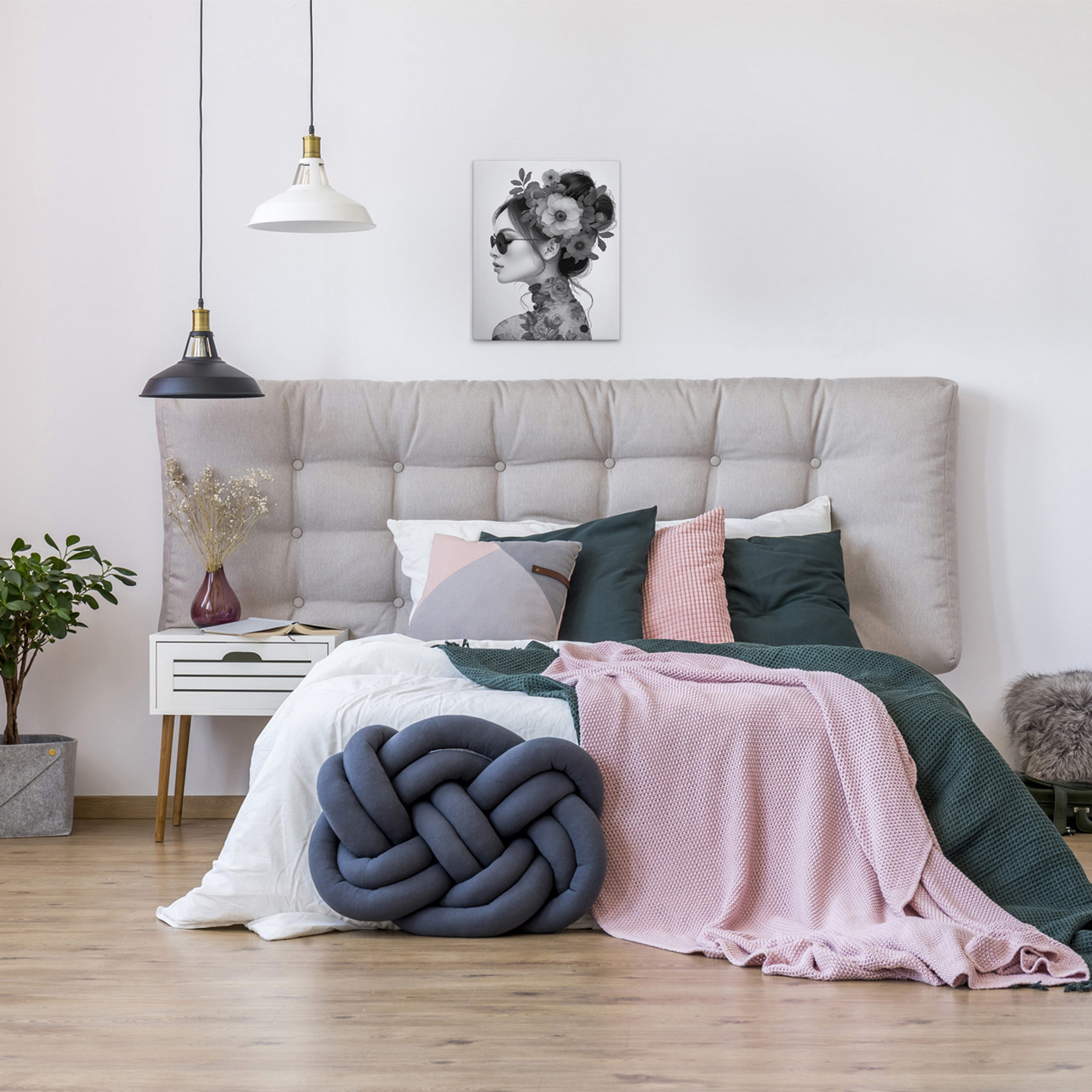 AS Leinwandbild Flowergirl Grey DD132895