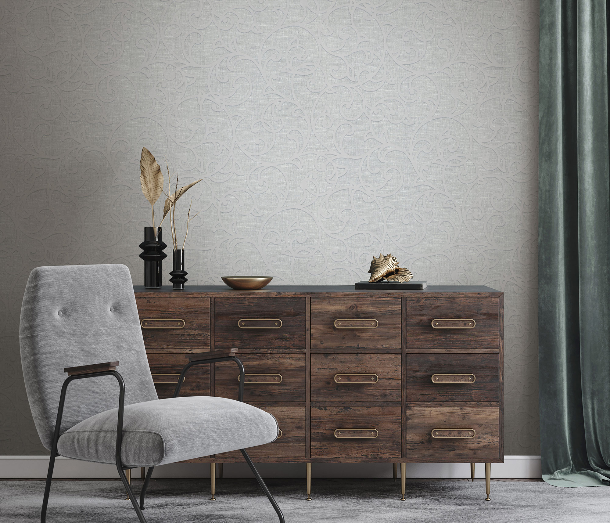 Erismann Vliestapete Opus grau 1046710