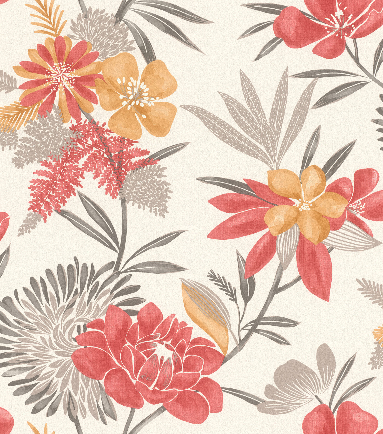 Rasch Vliestapete Beltesto Rot Botanical 794243