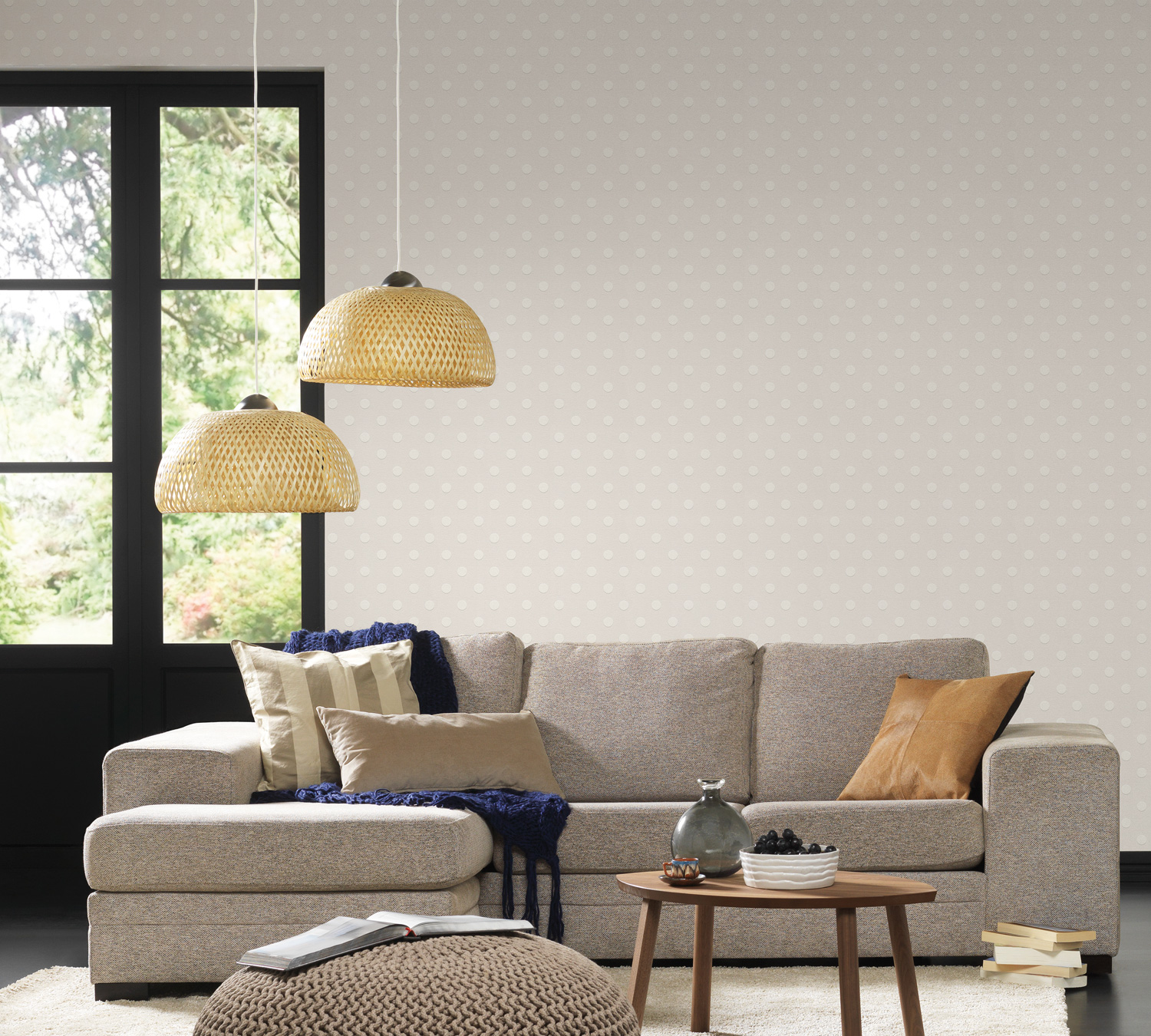 Thomas Vliestapete Dots beige/weiss TLT011 - 363366