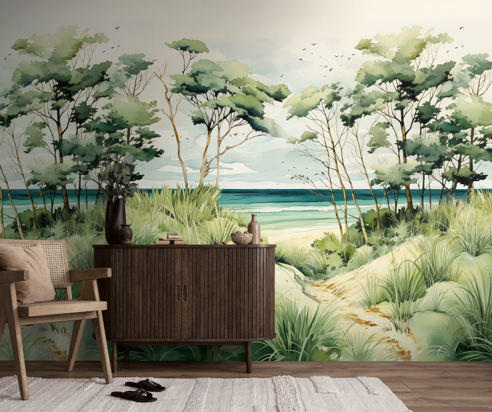 AS Fototapete The Wall 4 Landschaft Blau 781231