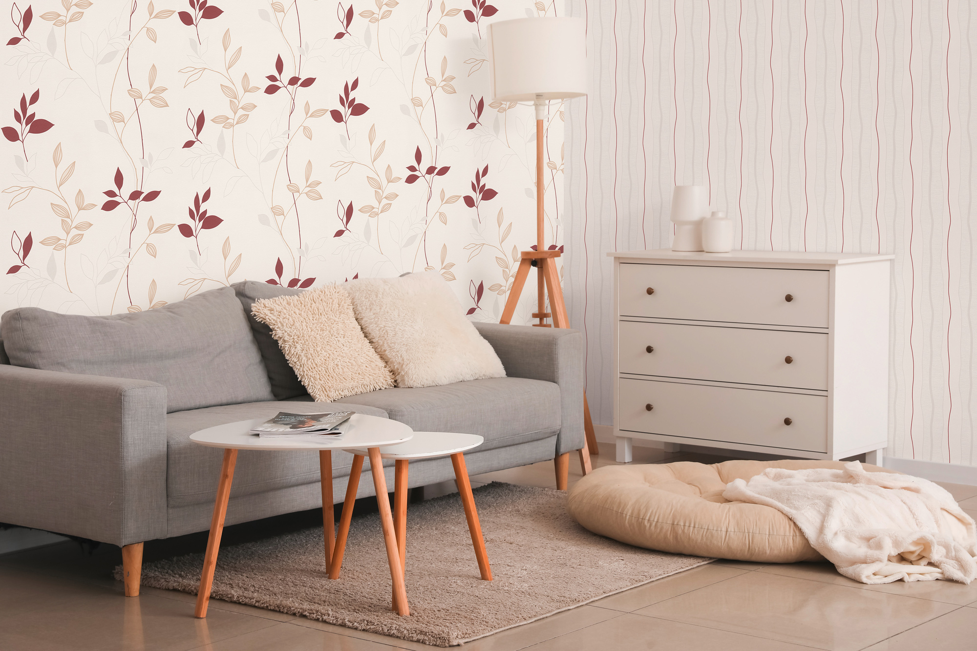 AS Vliestapete Casual Living Creme Blätter 249739