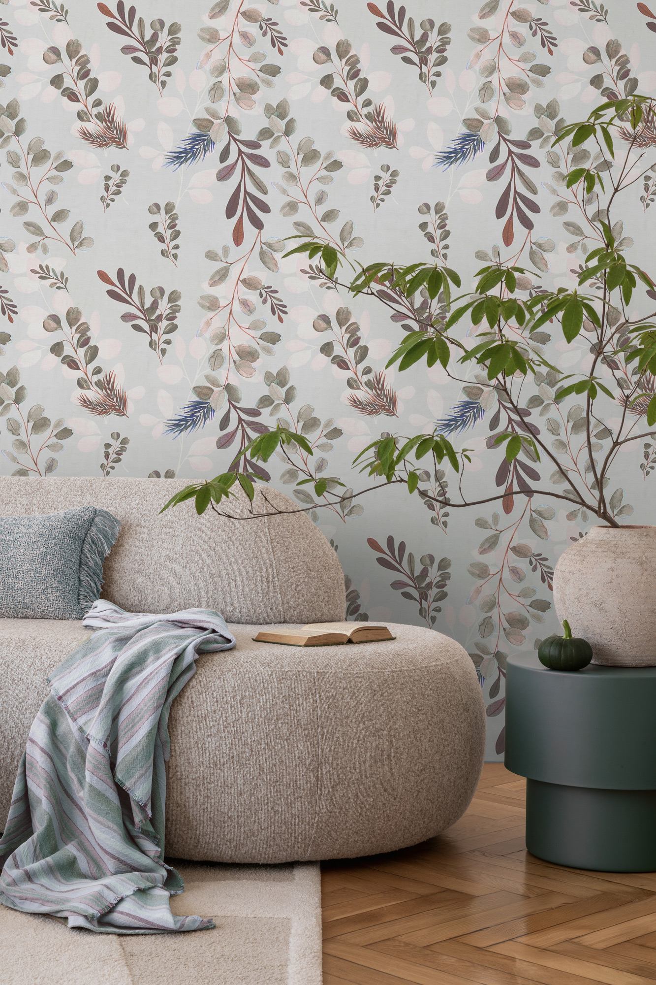 AS Vliestapete Anna d'Andrea Floral Grau 782212