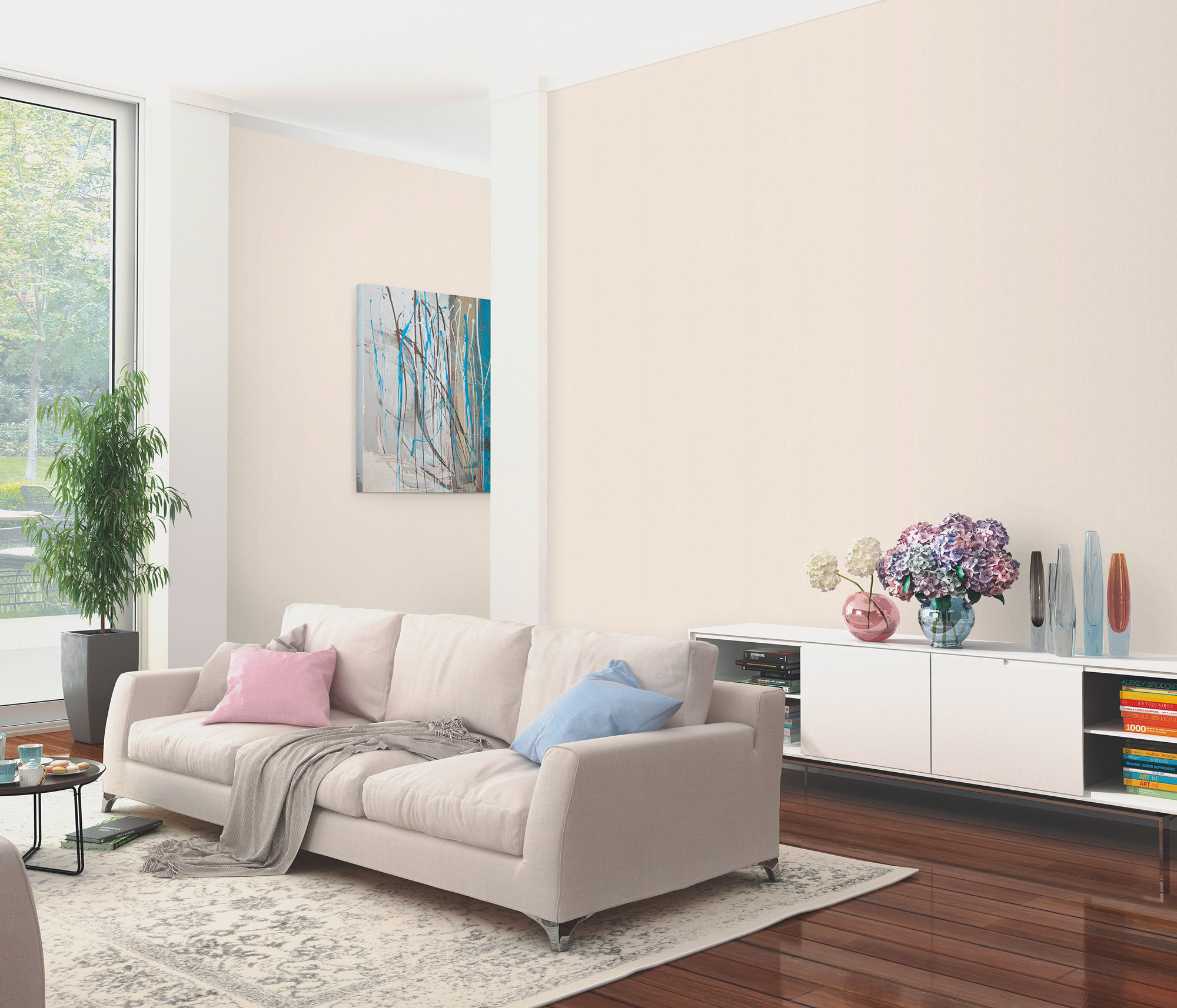 Erismann Vliestapete Versailles Unitapete rose 1028105