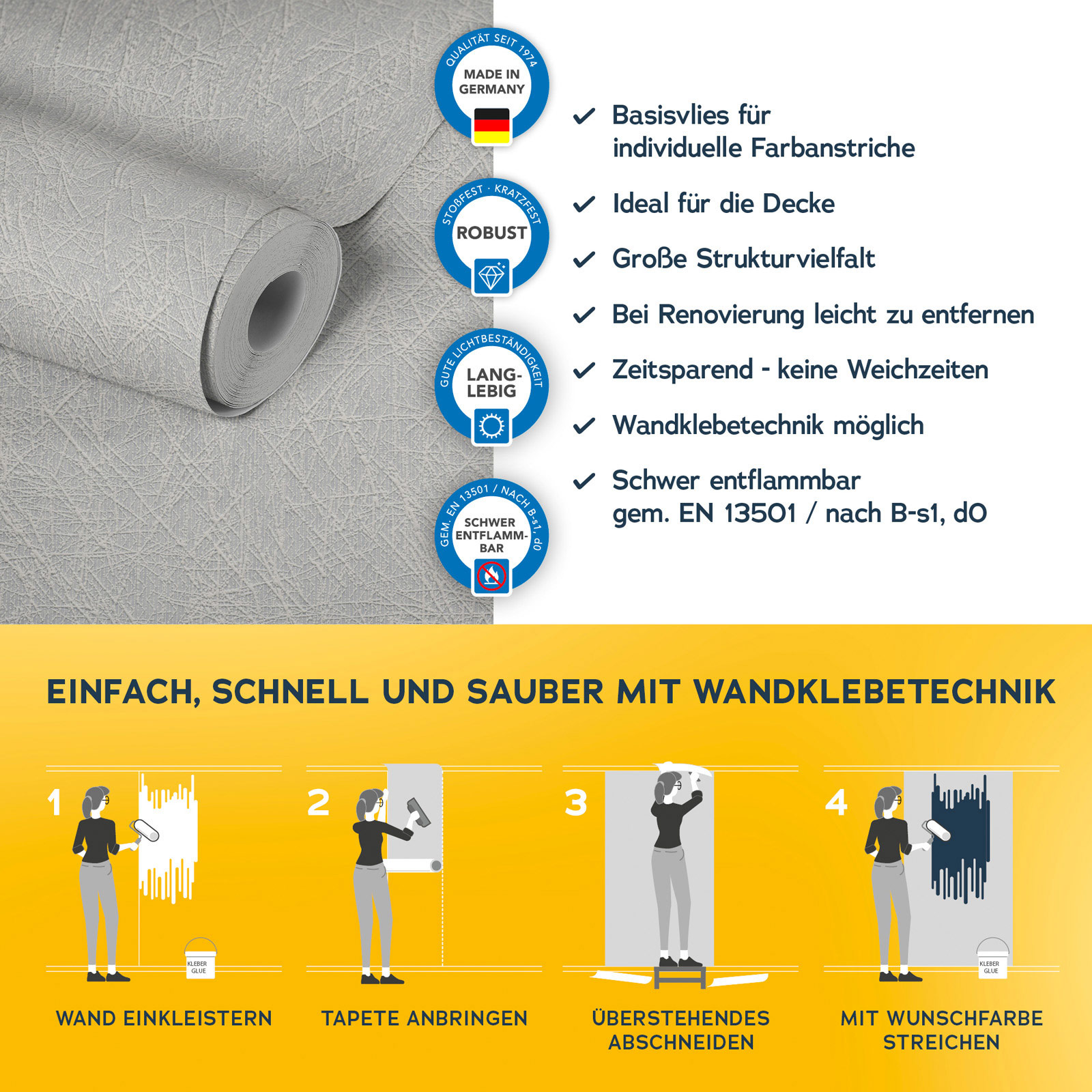 AS Vliestapete Meistervlies 8 überstreichbar 145314