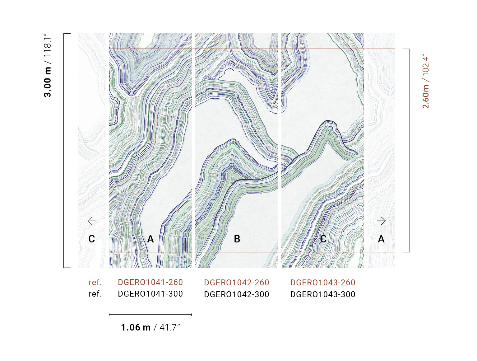 Masureel Fototapete Panel Erosion Dirillo Aqua DGERO1041260