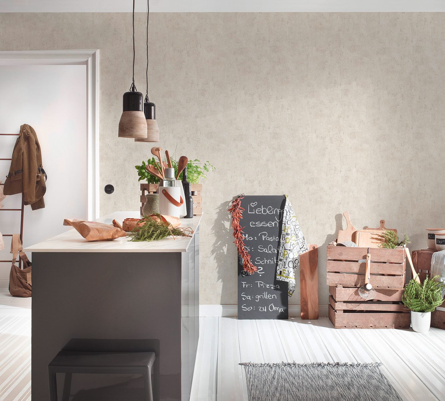 AS Création Vliestapete Used Look beige 224057