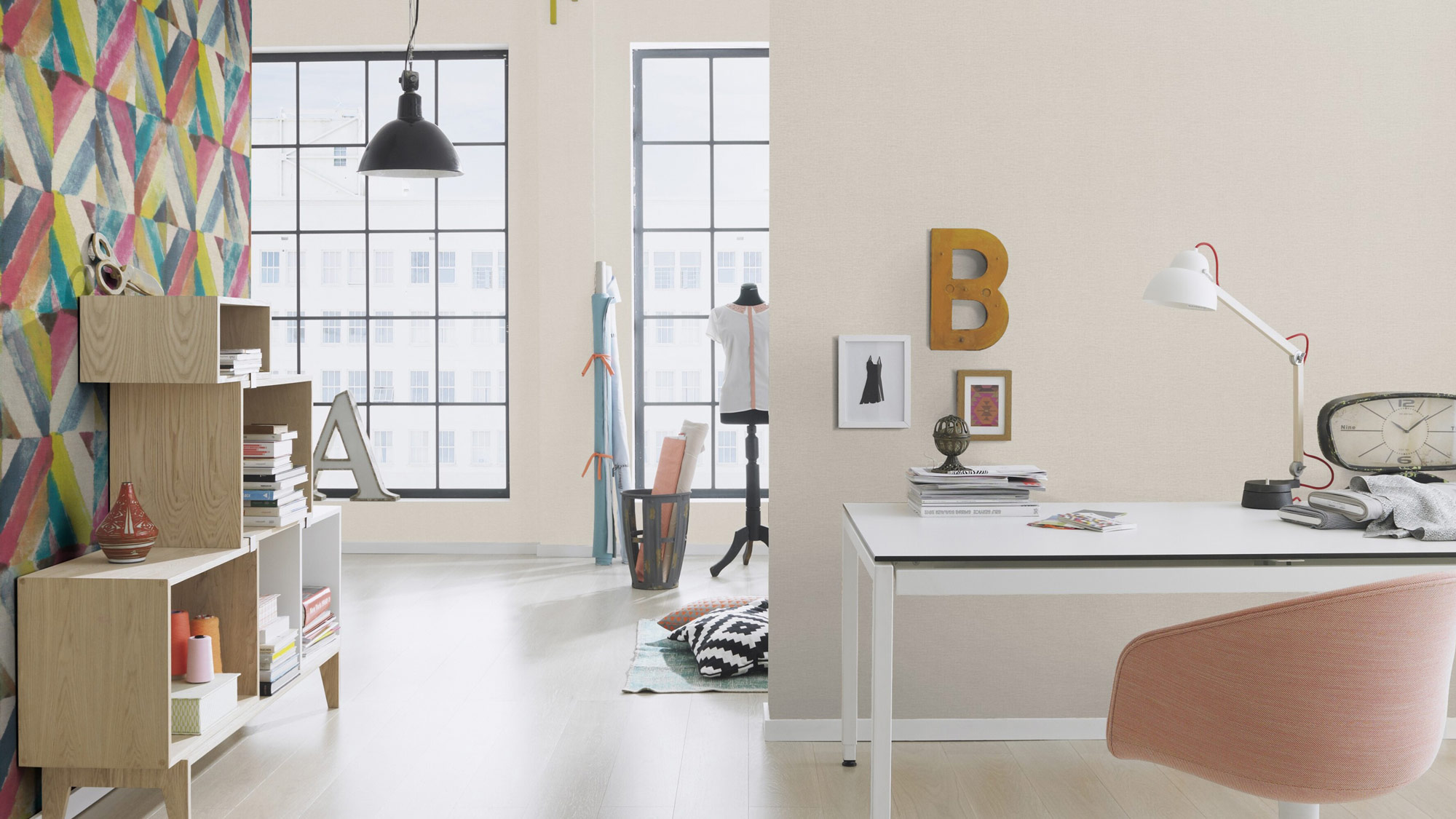 Rasch Vliestapete Country Charme Grau-Hellgrau 452013