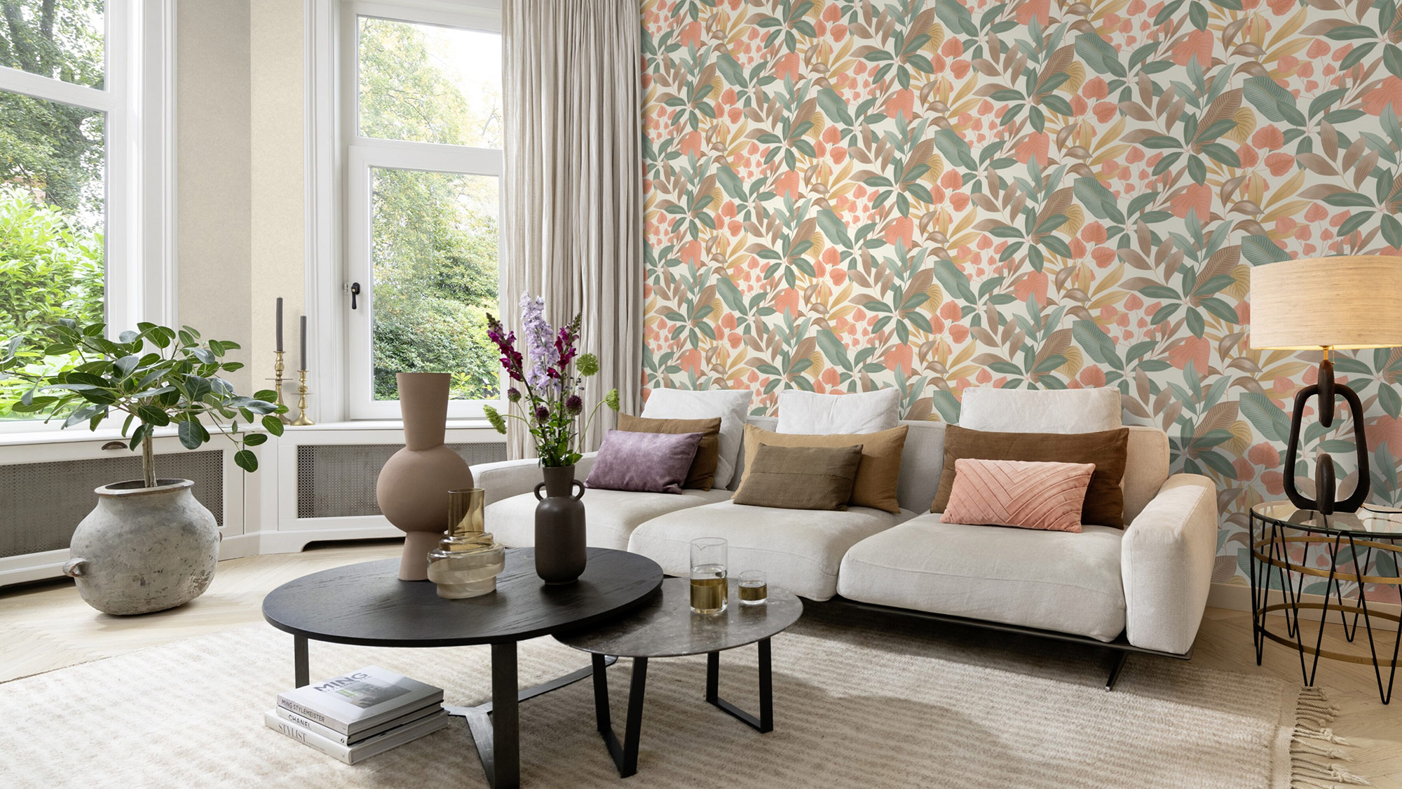 Rasch Vliestapete Beltesto Orange Botanical 794113