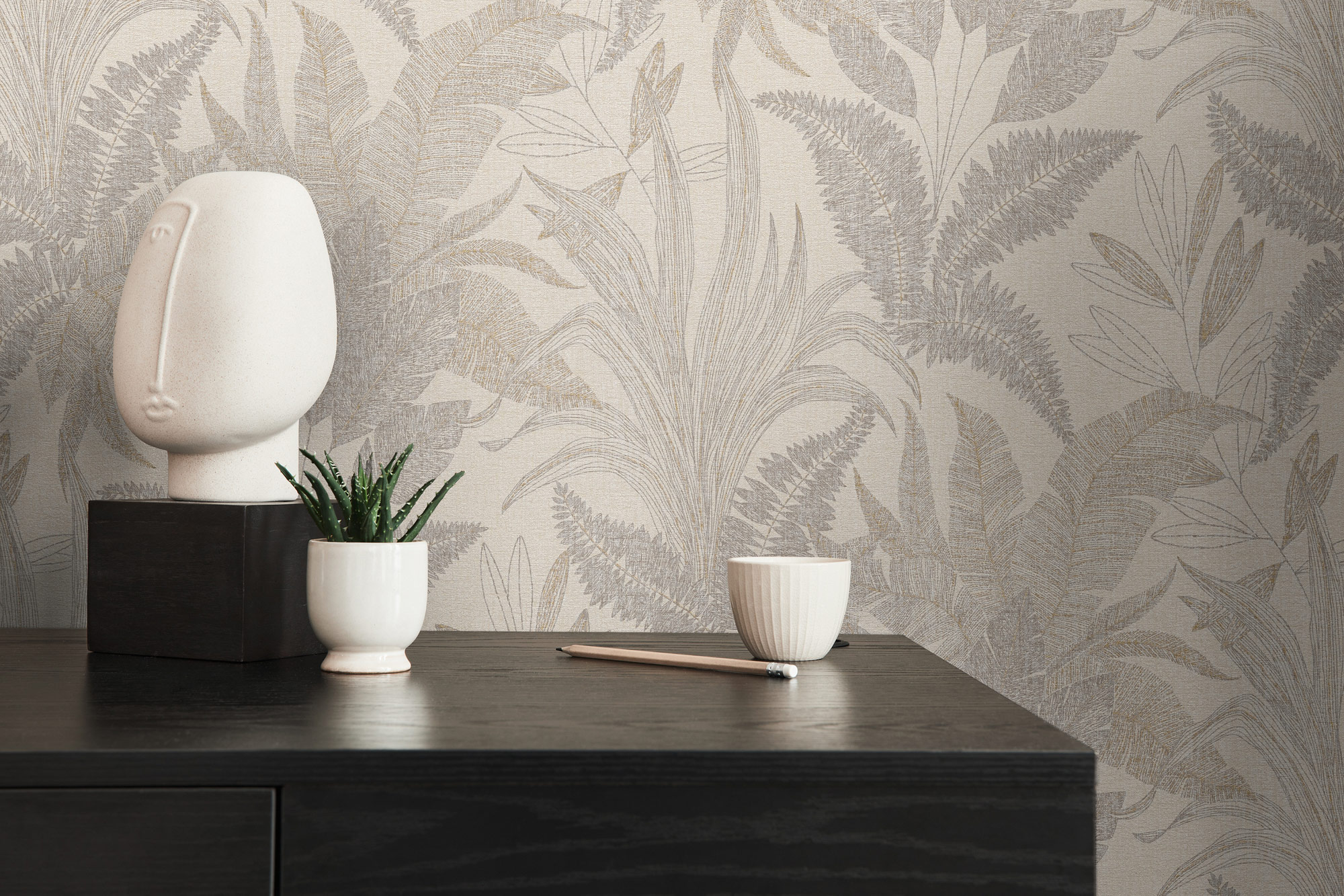 Livingwalls Vliestapete Stories of Life Floral Beige 396545