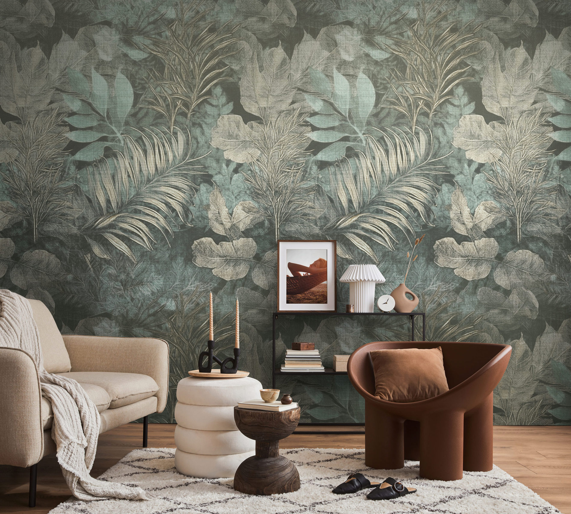 AS Fototapete The Wall 4 Dschungel Blau 792233