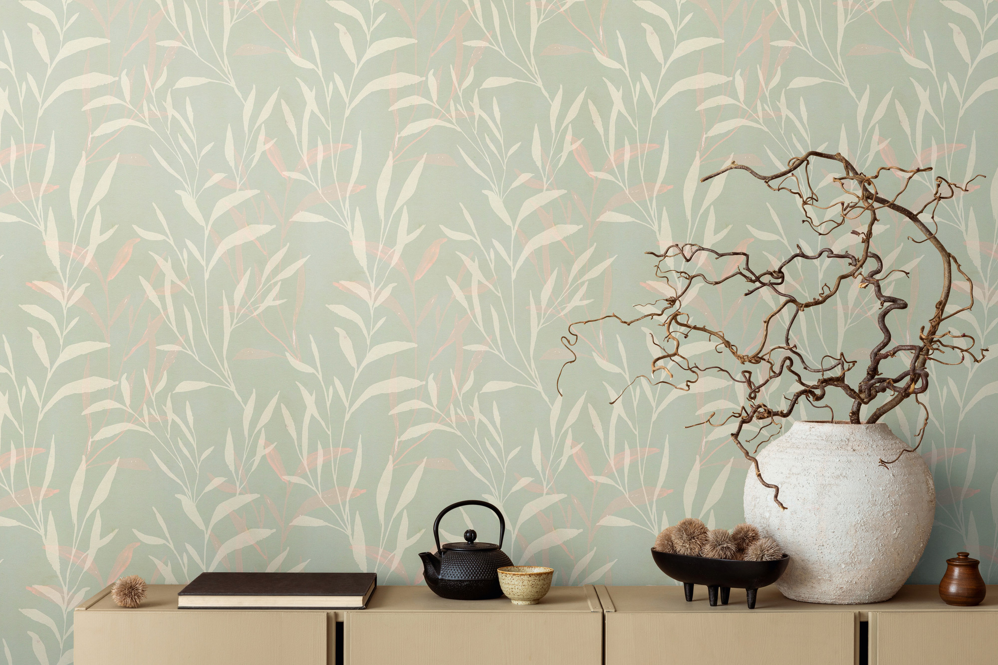 AS Vliestapete Anna d'Andrea Blätter Creme 782221