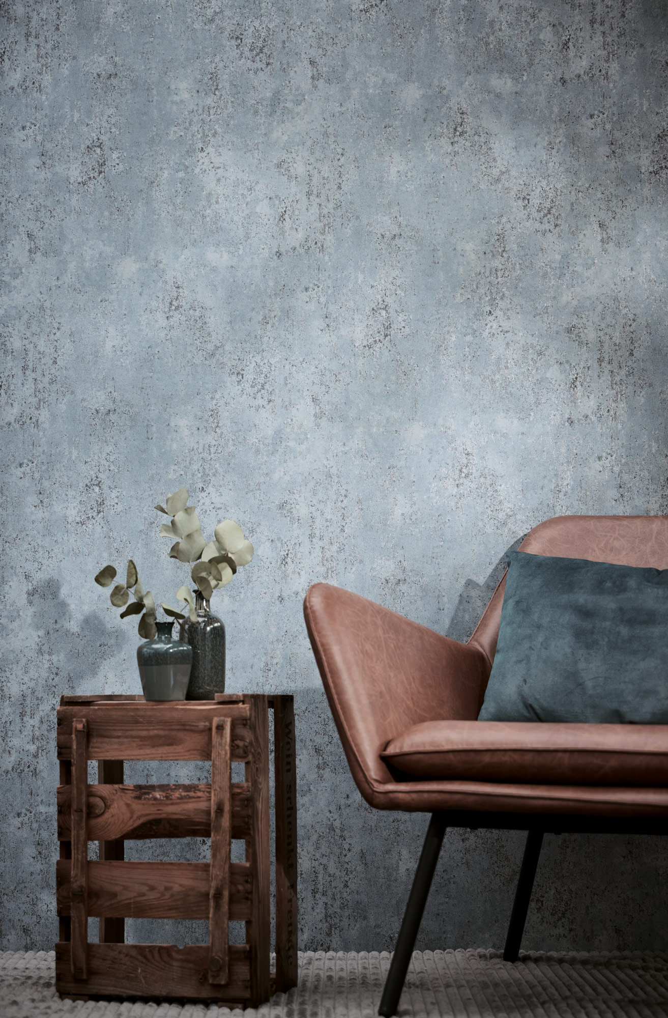 AS Vliestapete MS Hot Spots Struktur Blau 786294