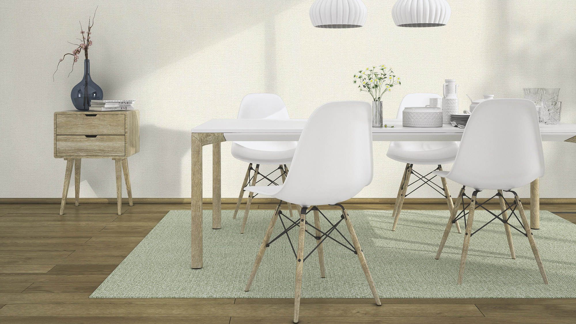 Rasch Vliestapete Andy Wand Textil Uni 639636