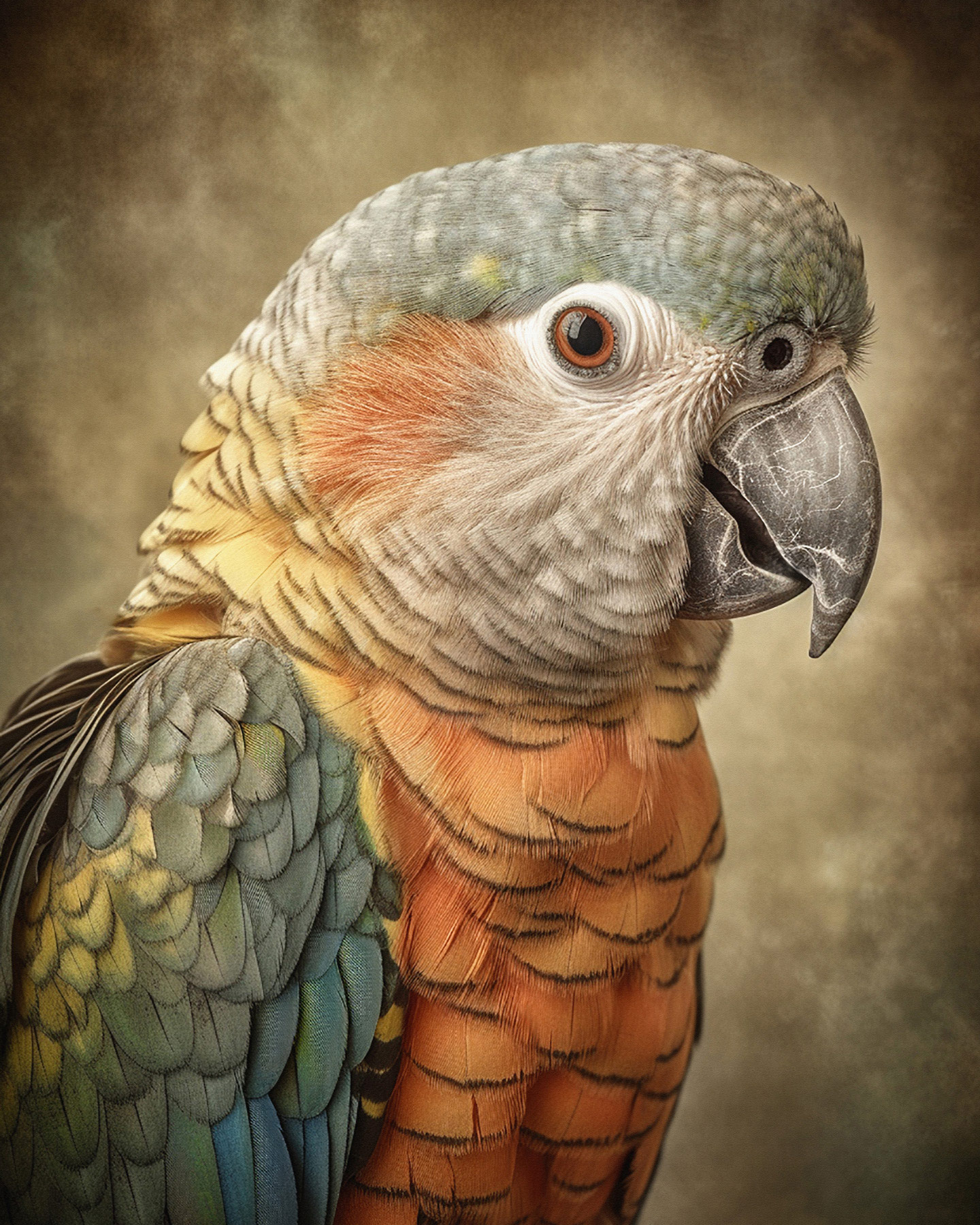 AS Leinwandbild Fantasy Parrot Orange DD133347