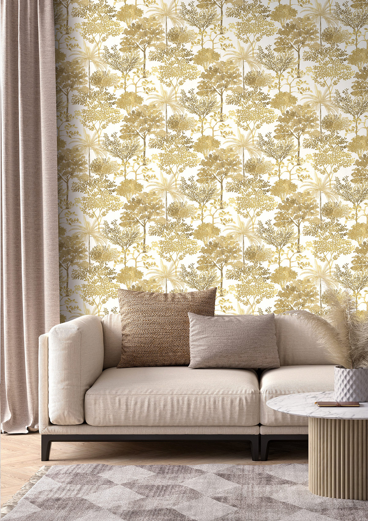 Rasch Vliestapete Symphony Gelb-Gelbgold 867336