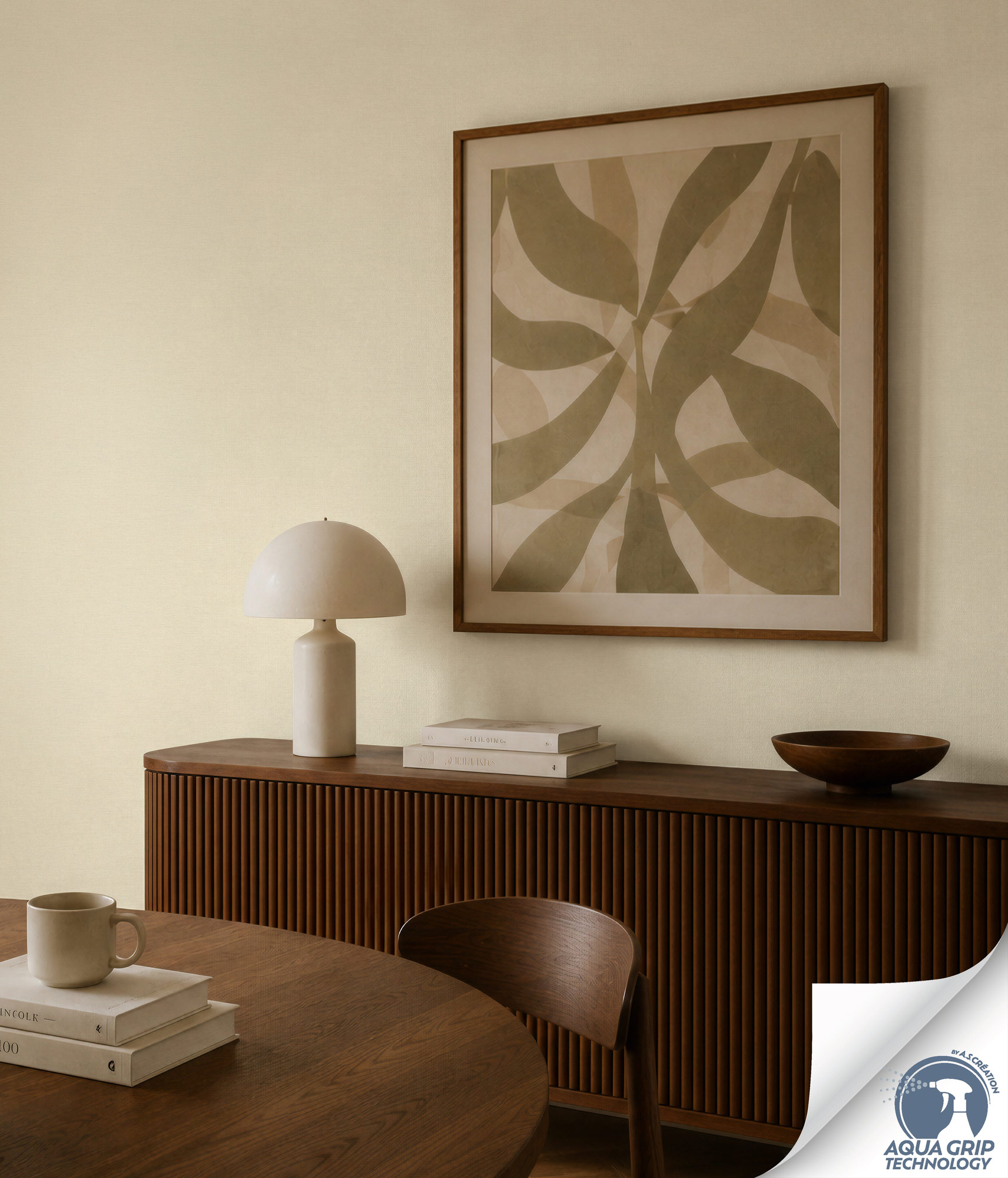 AS Vliestapete Cosiness Designdrop 2 Uni Creme 792441