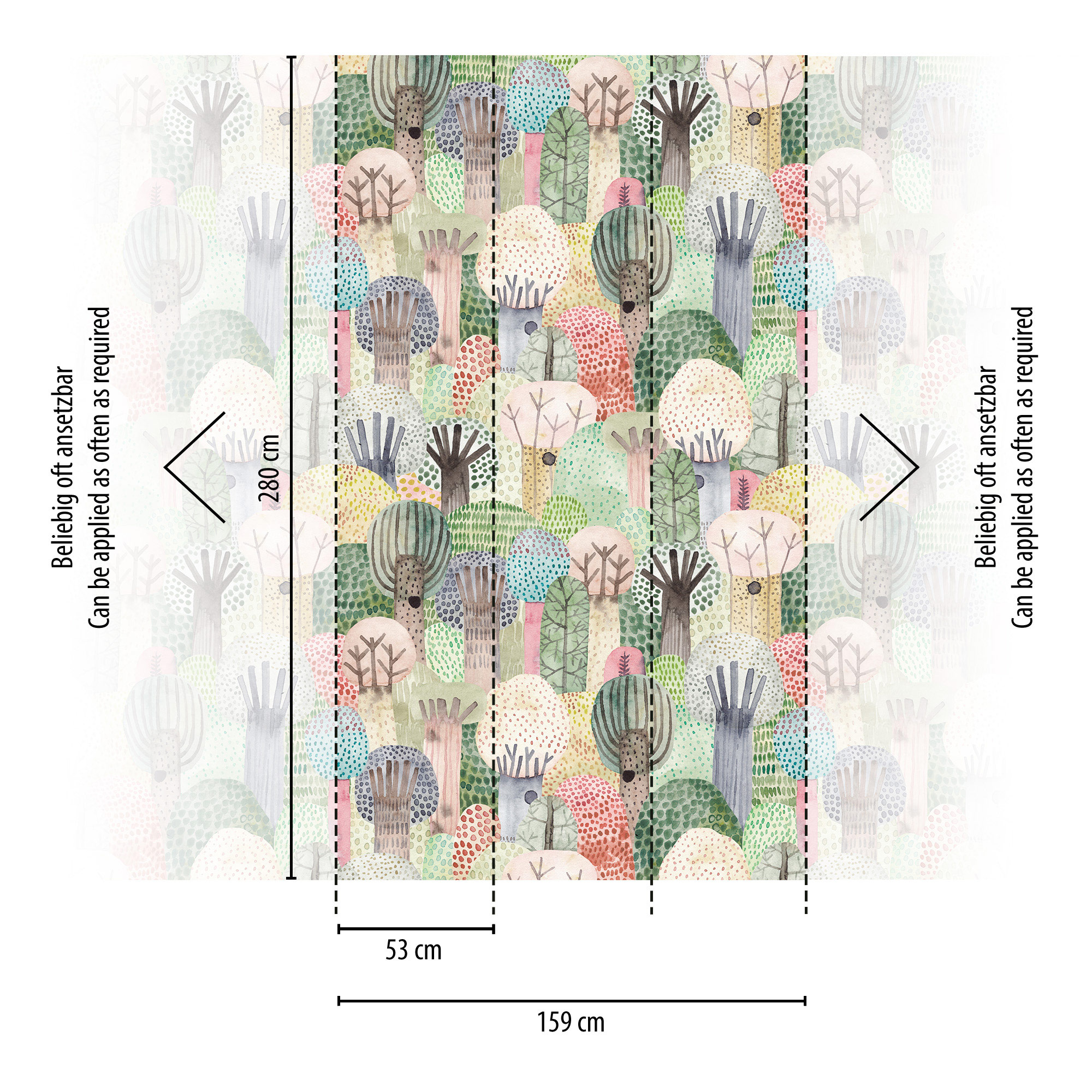 Livingwalls Vliestapete The Wall 3 Waldtapete 398611