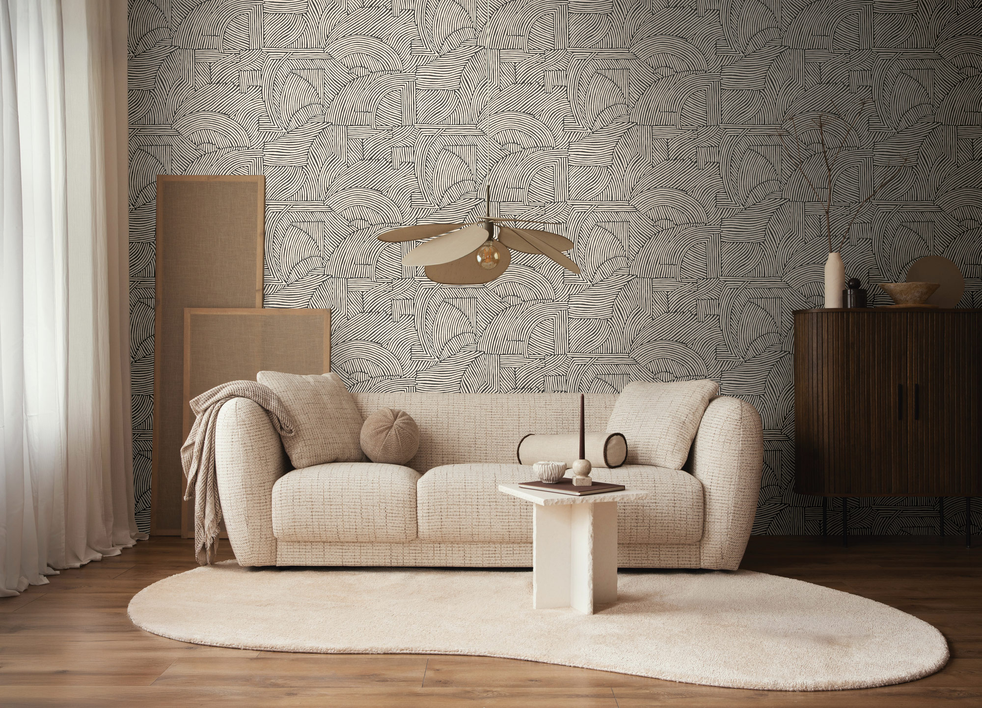 AS Fototapete The Wall 4 3D Optik Creme 792251