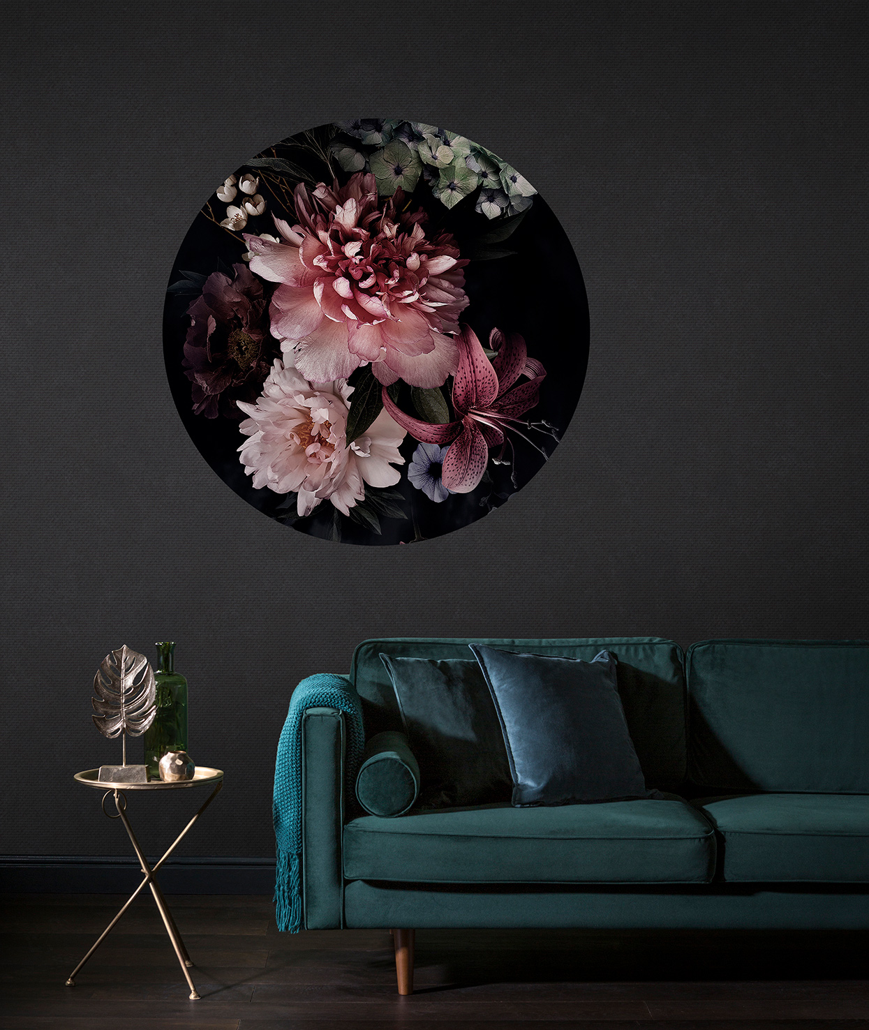 Thomas Fototapete Platin Formen  Blumenstrauss pink