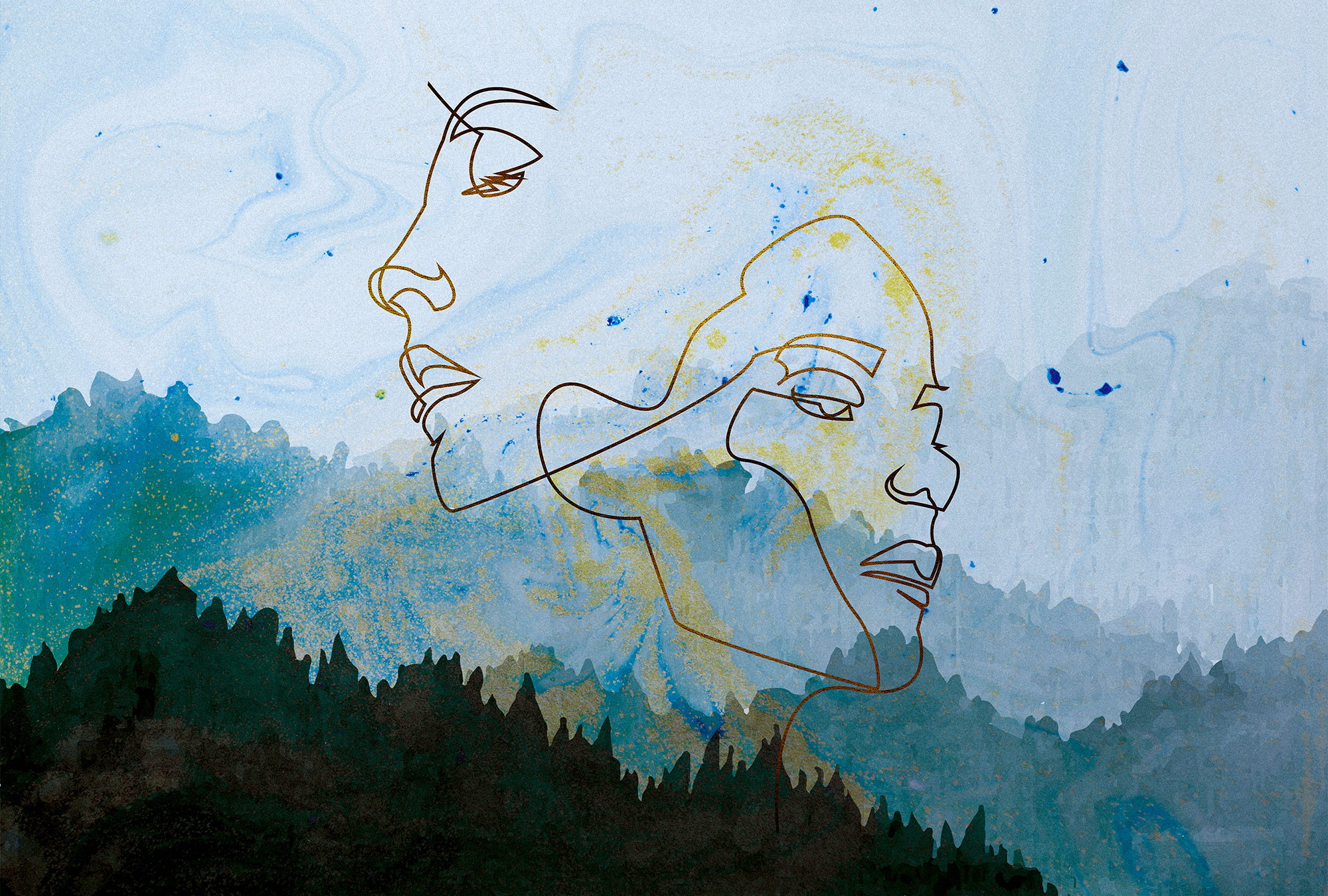 AS Fototapete Atelier 47 GoldenOutline DD118035