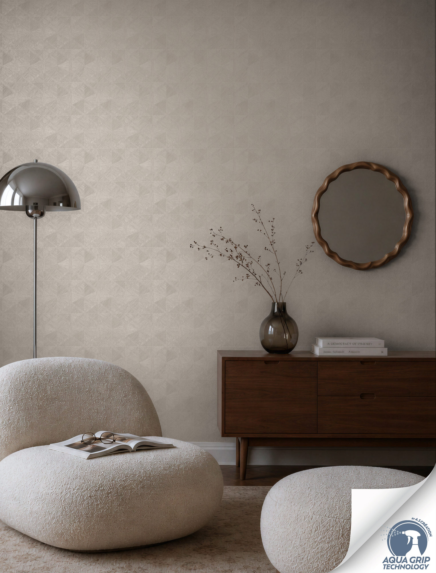 AS Vliestapete Cosiness Designdrop 2 Grafik Grau 793193