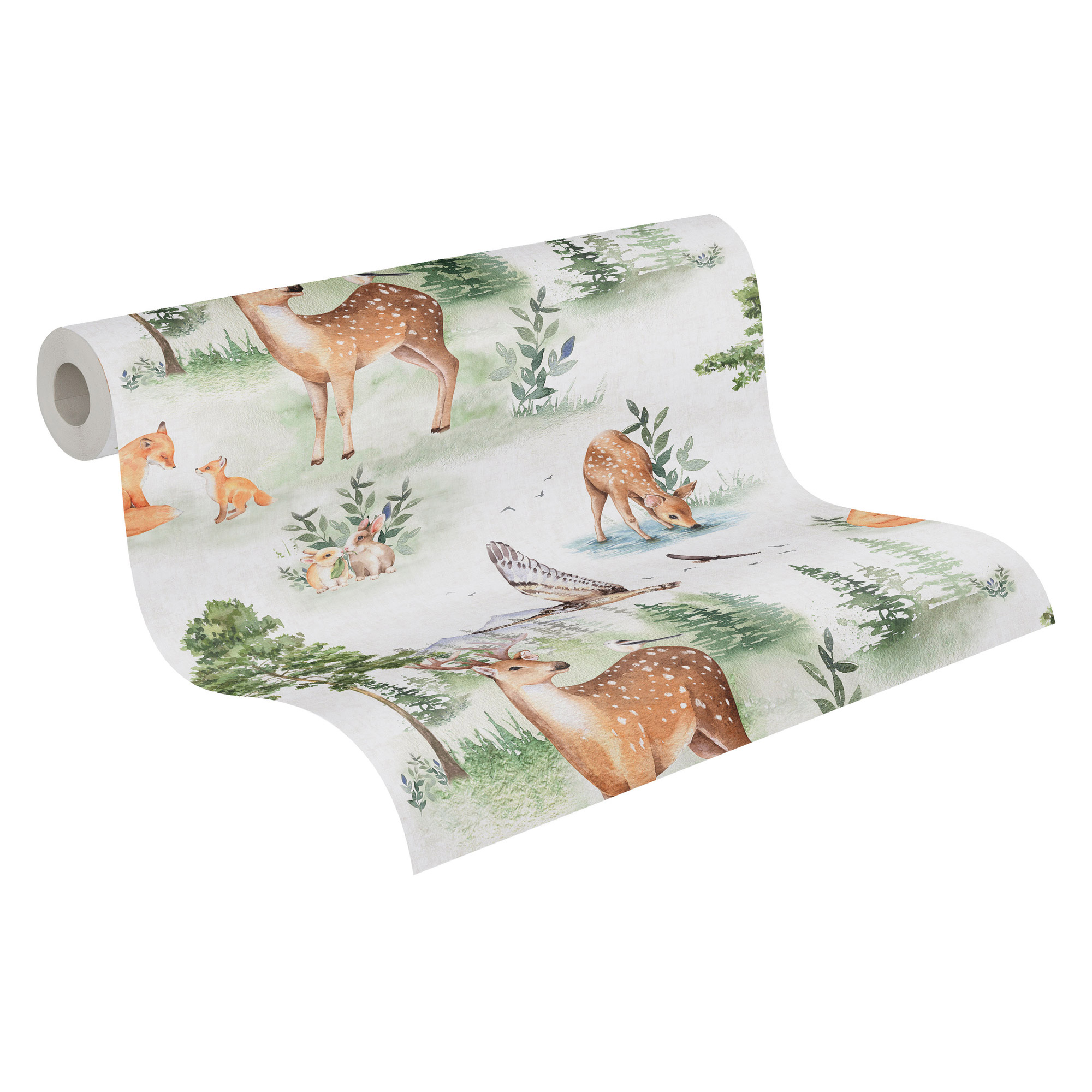 AS Vliestapete Lilly & Luis Waldtiere Bunt 771721