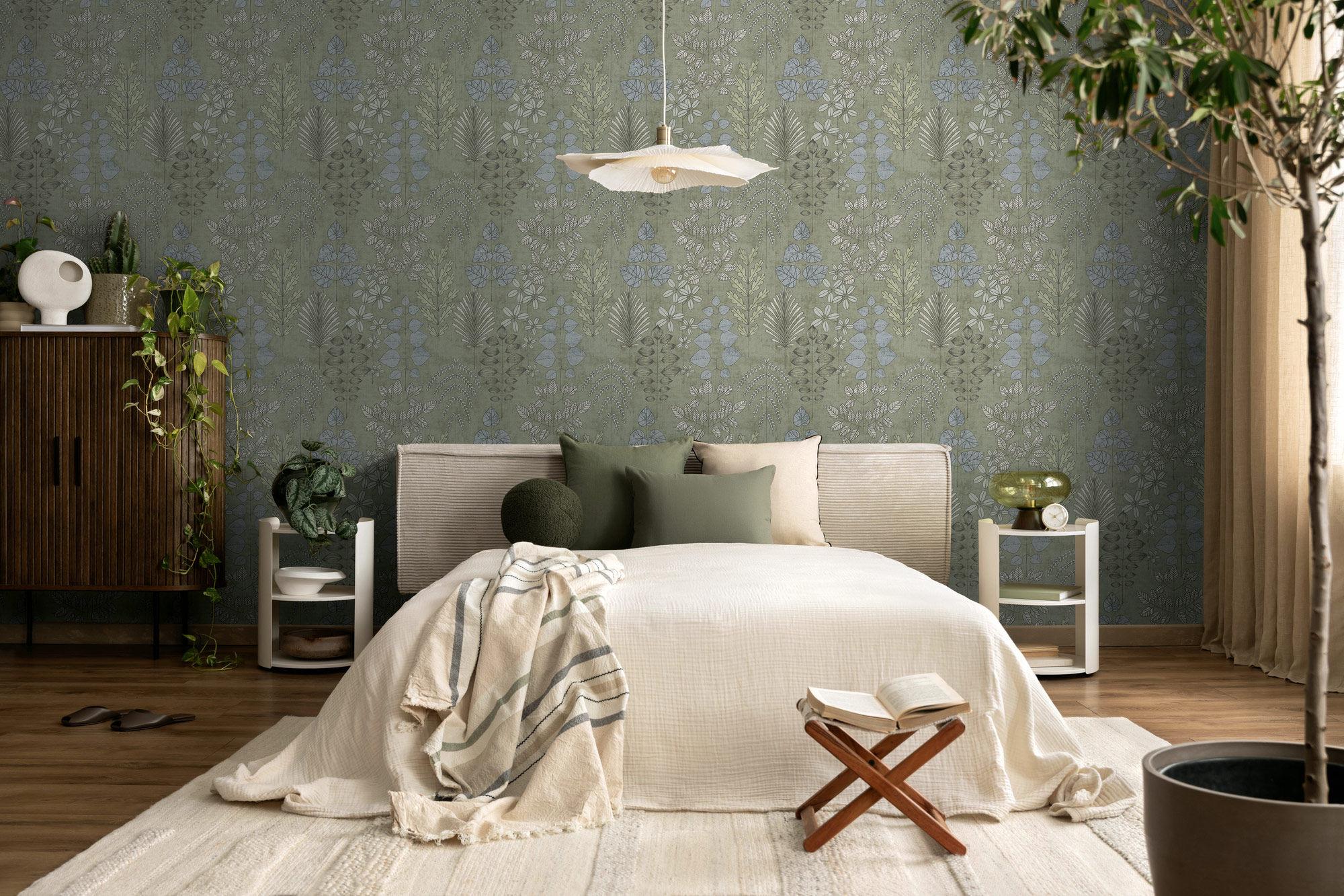 AS Vliestapete Nordic Feeling Blätter Floral Grün 791491