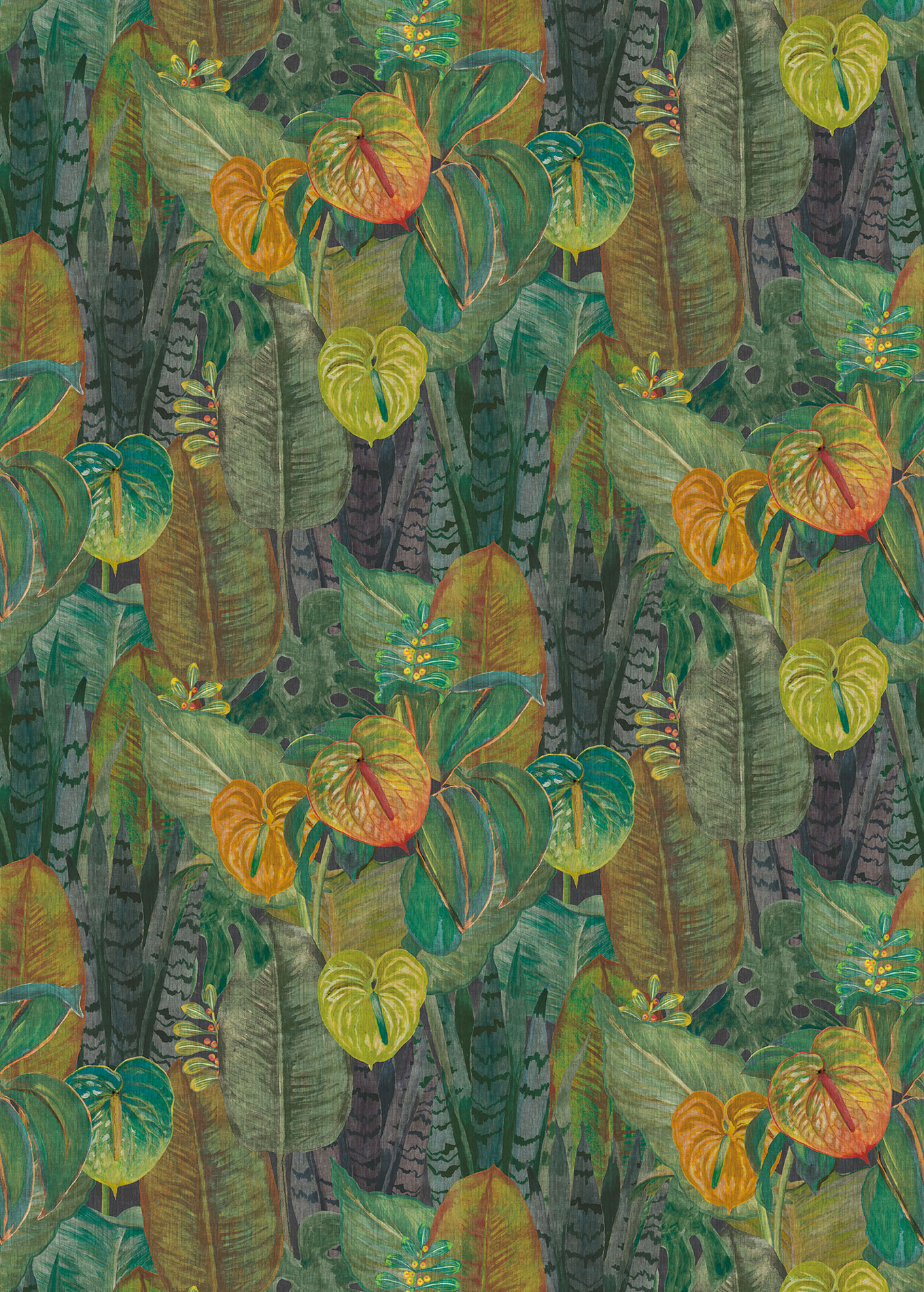 Thomas Fototapete Pacific Island multicolour Malerei Pflanze