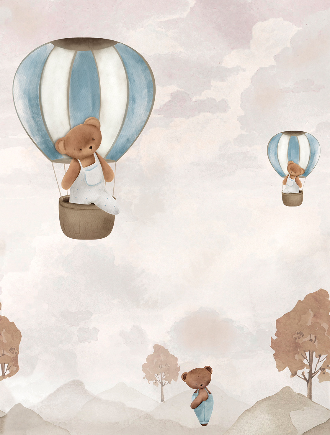 Decoprint Fototapete Cute Walls Ballonfreunde CW61351