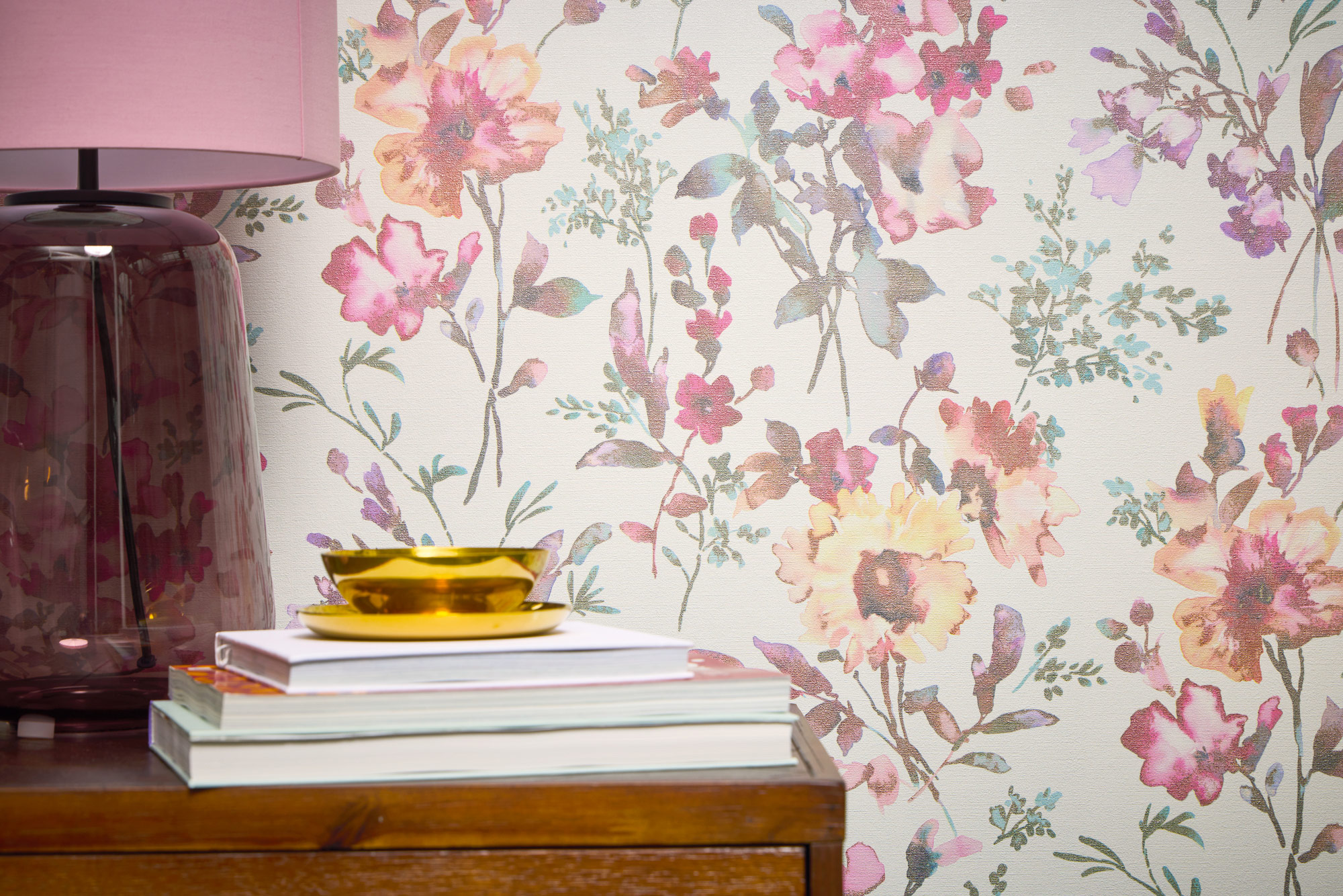 AS Vliestapete CosmoLiving Blumen Weiß 790611