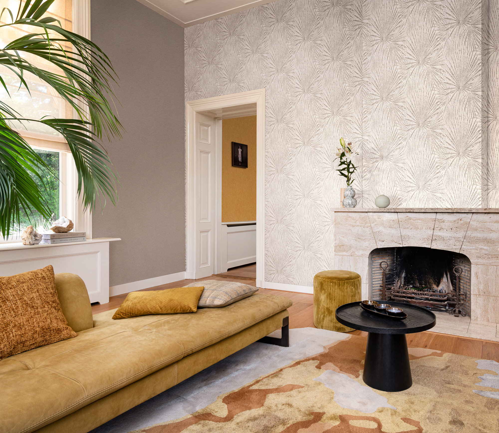 Rasch Vliestapete Liverna Beige-leinen dunkel 555868