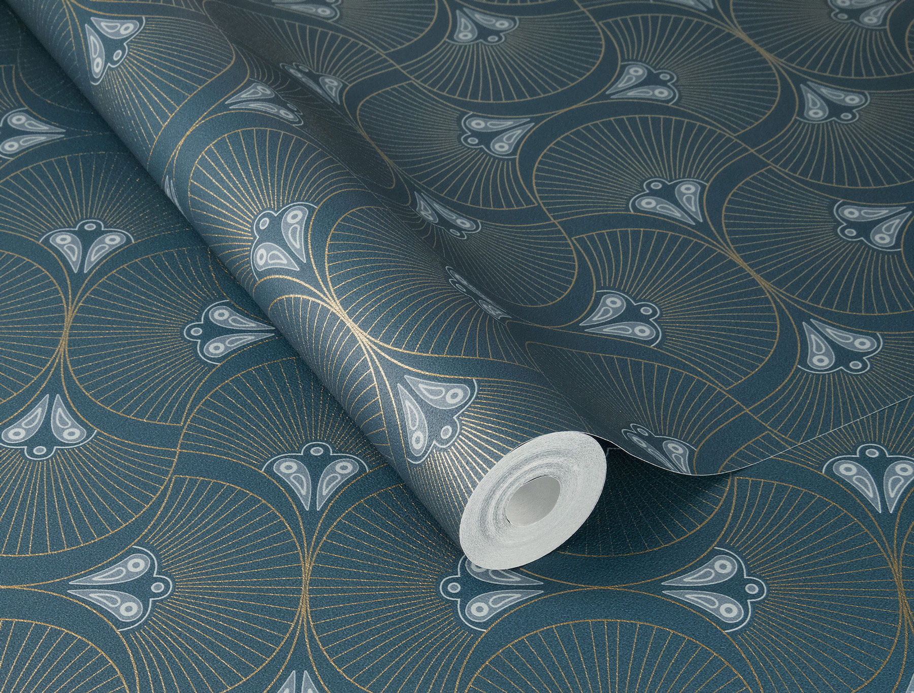 Rasch Vliestapete Allegretto Blau-Petrol dunkel 792317