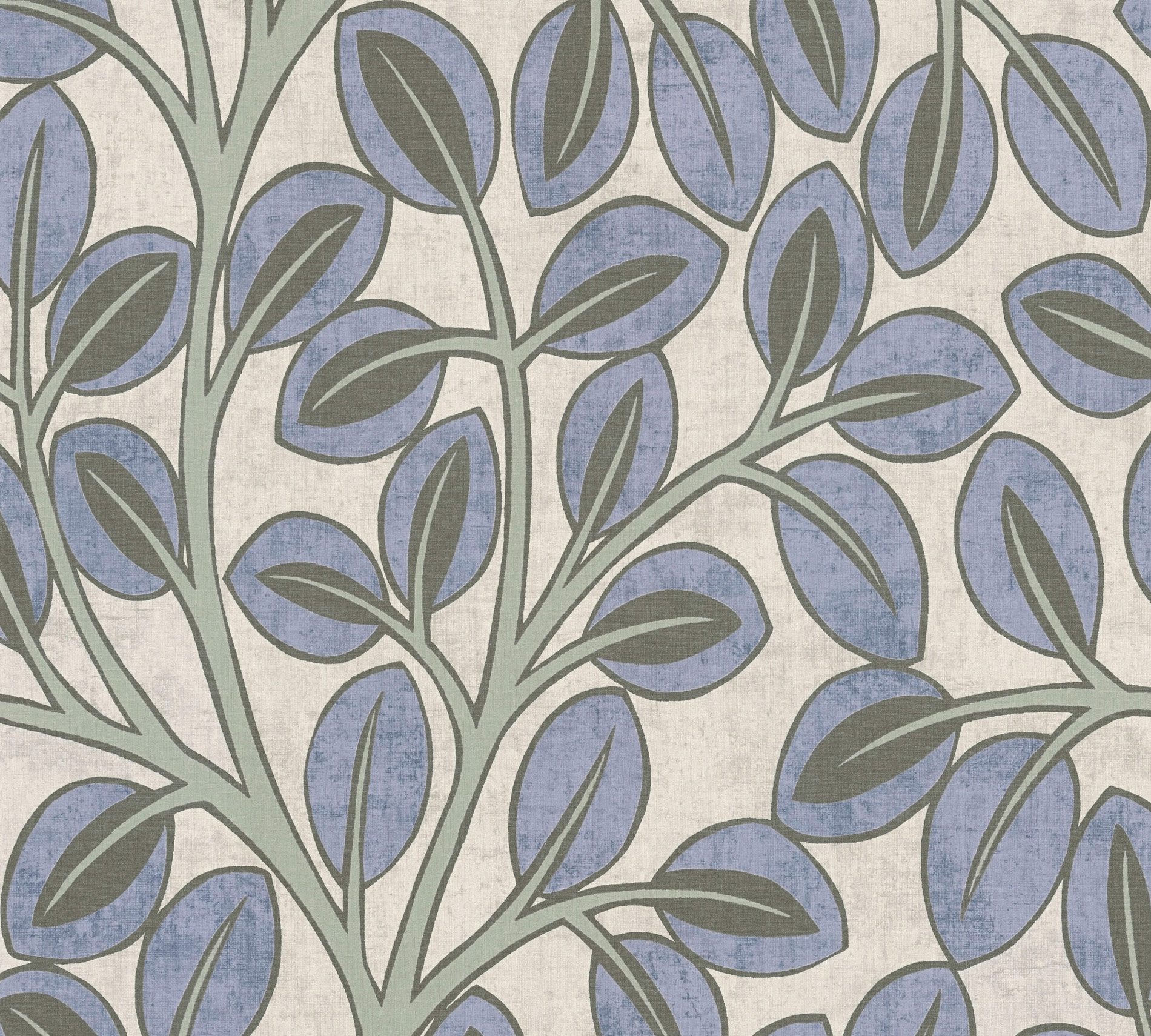 AS Vliestapete Nordic Feeling Blätter Äste Zweig Blau 791501