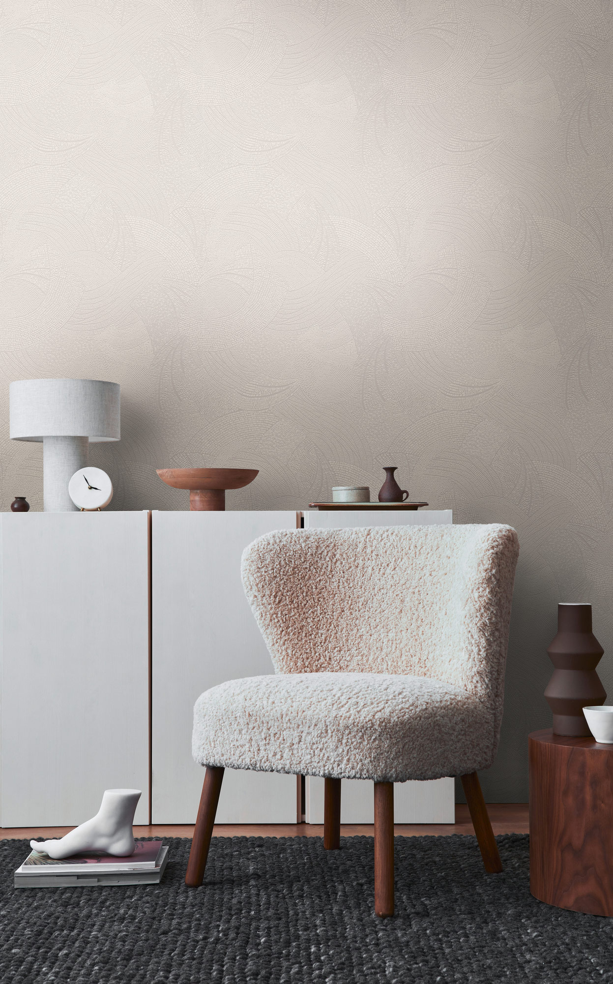 AS Vliestapete French Affair Struktur Grau 399351