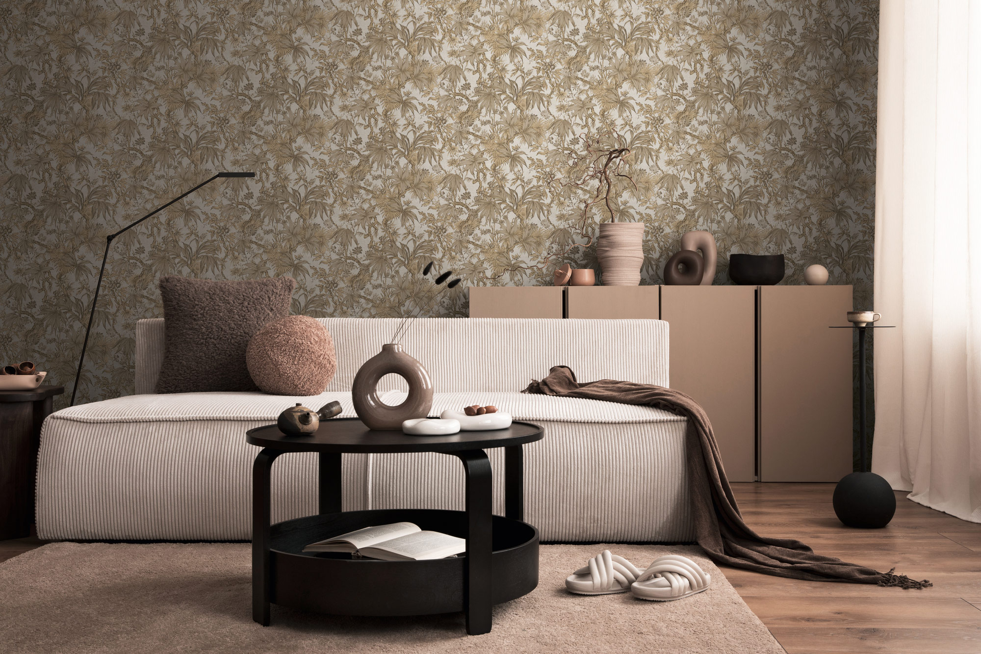 AS Vliestapete History of Art 2 Floral Beige 790474