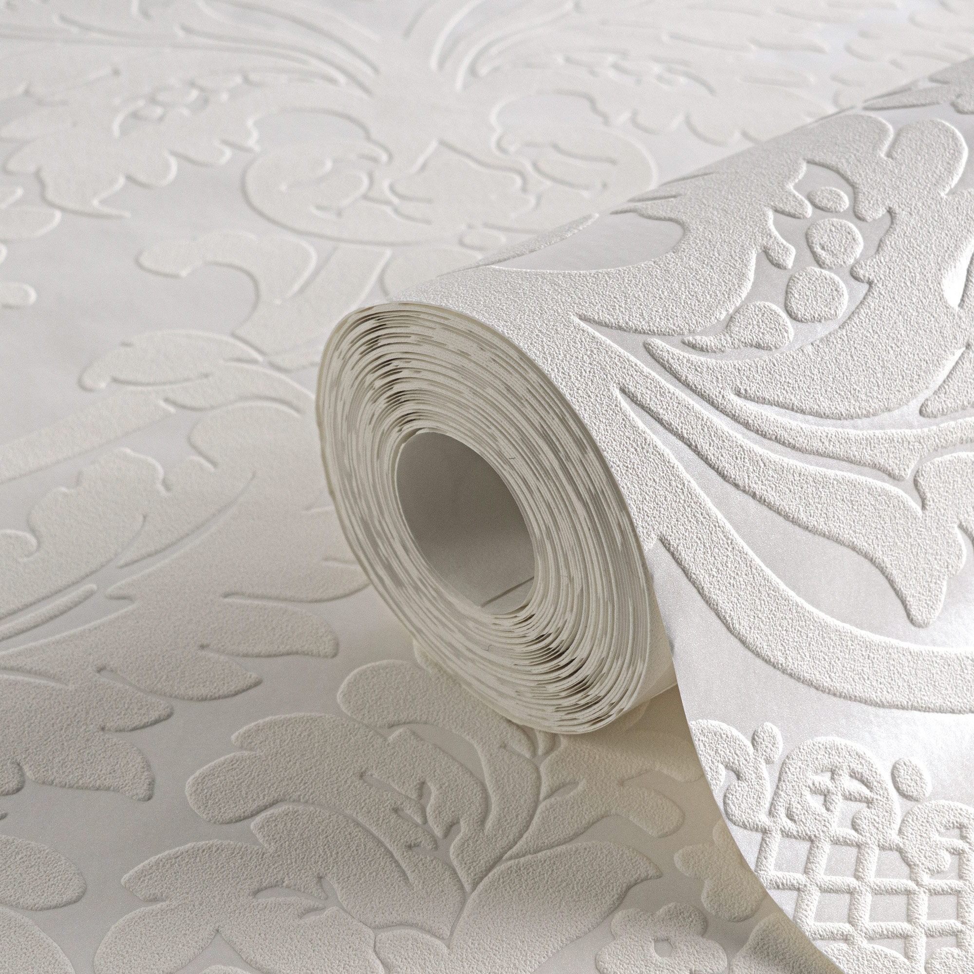 AS Vliestapete Black & White Barock Tapete Weiß 554338