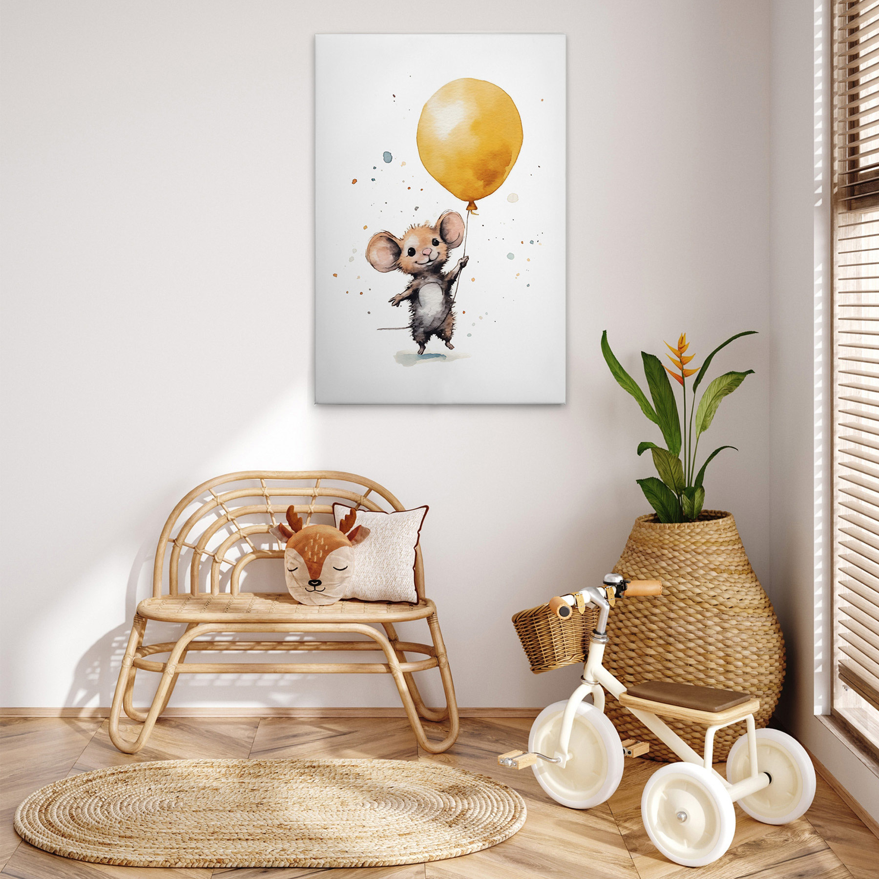 AS Leinwandbild Cute Mouse Yellow DD133291