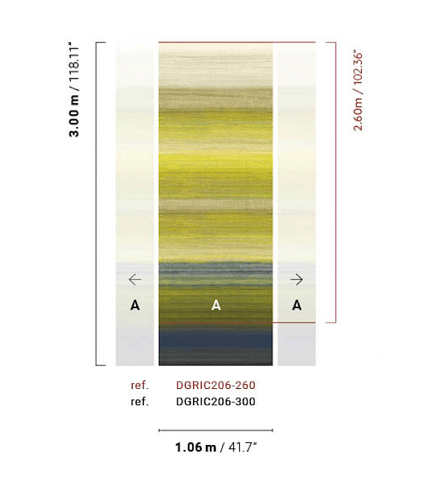 Masureel Fototapete Panel Serica Chanderi Lime DGRIC206260