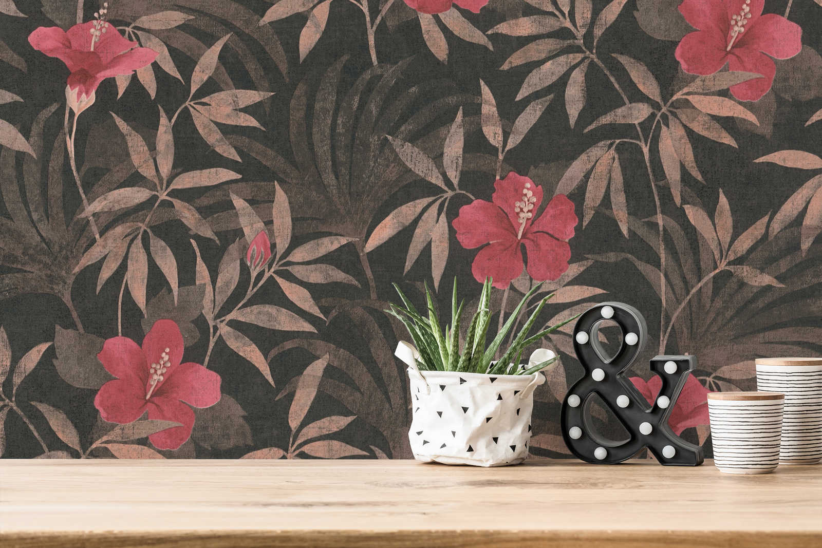 AS Vliestapete Blumentapete braun 380283