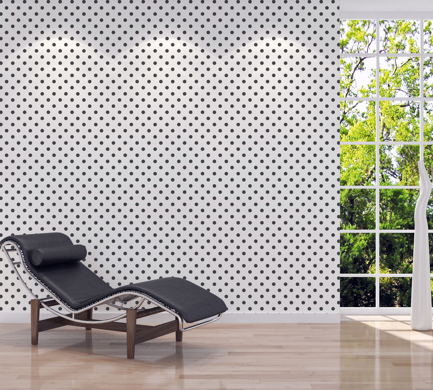 Thomas Vliestapete Dots weiss/schwarz TLT008 - 363363