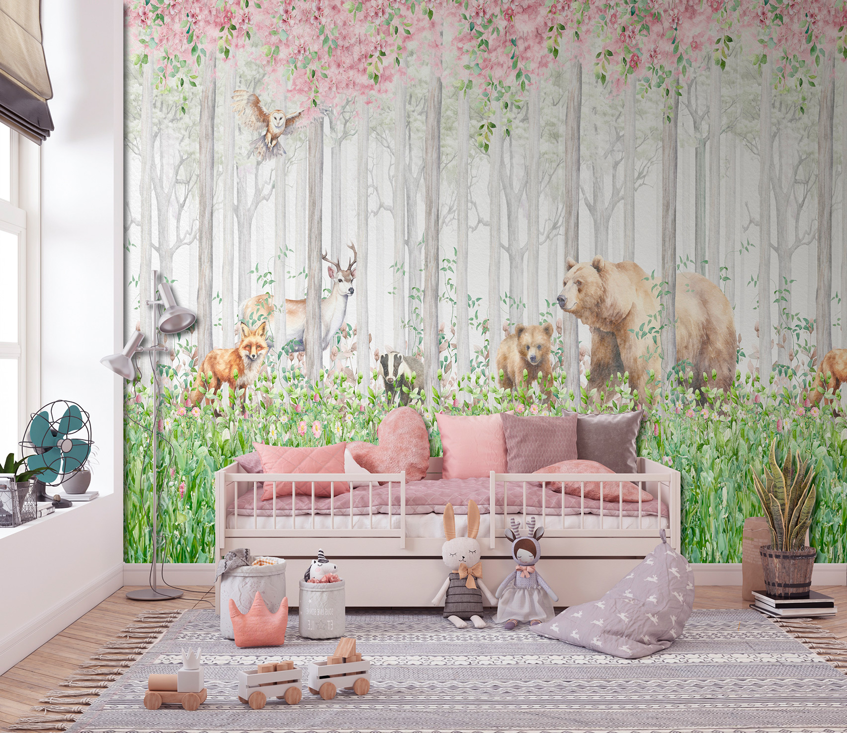Decoprint Fototapete Cute Walls Frühlingswald CW60451