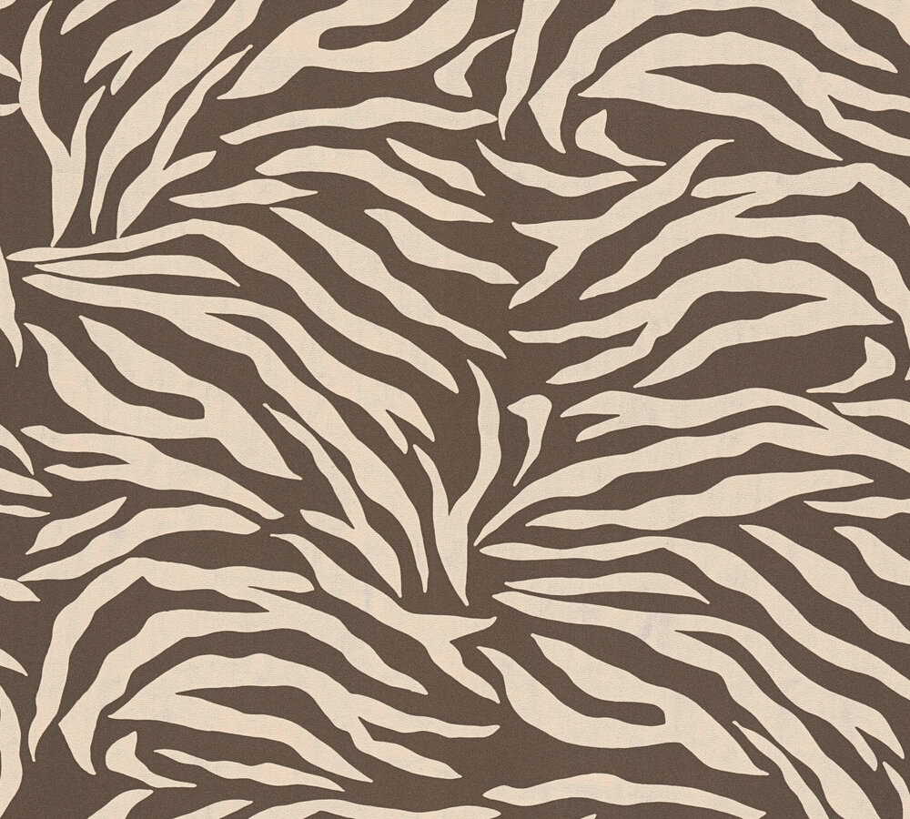 AS Vliestapete Anna d'Andrea Zebramuster Braun 782172