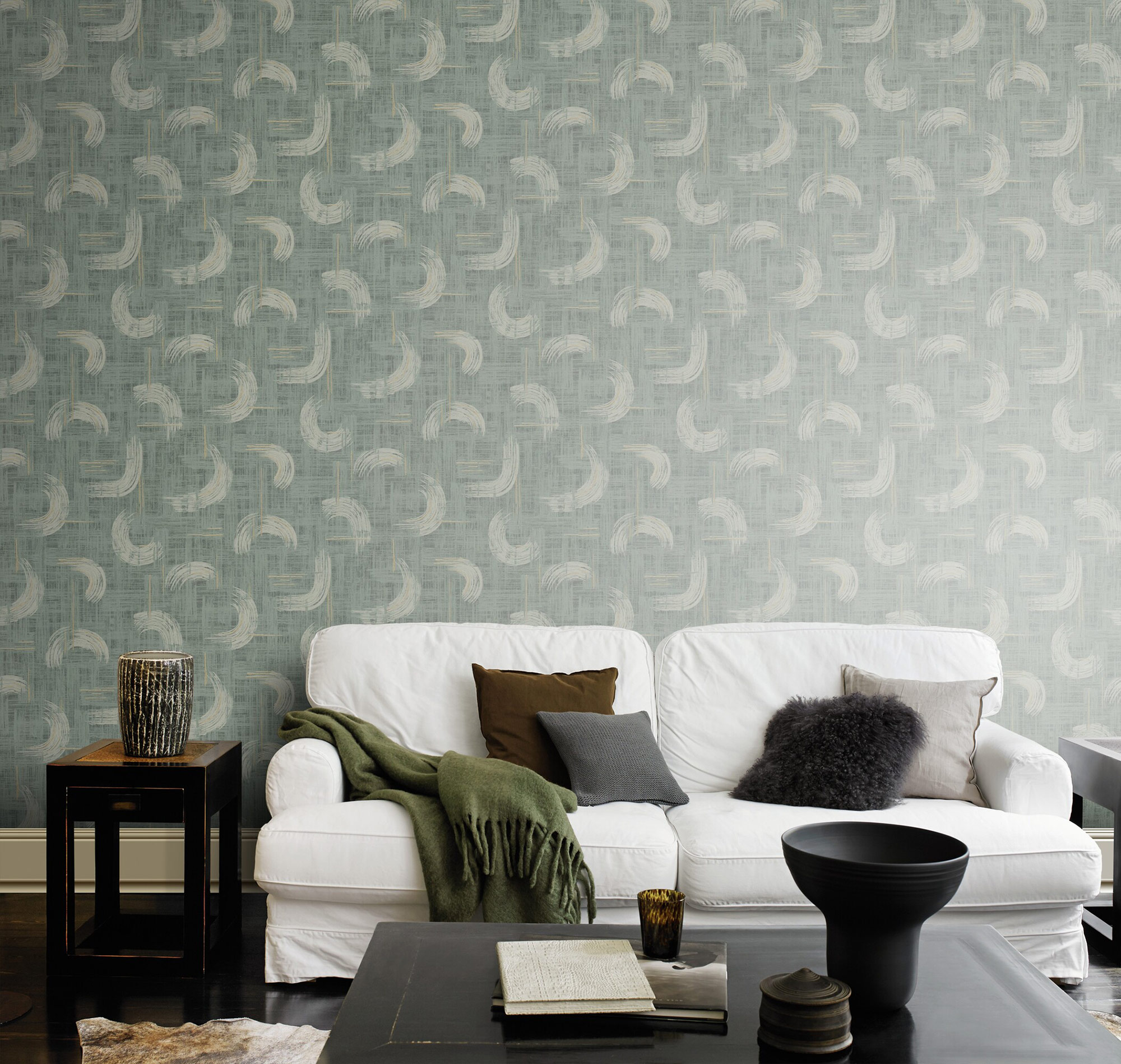 Rasch Vliestapete Beltesto Grün-sand Grafisch 429053